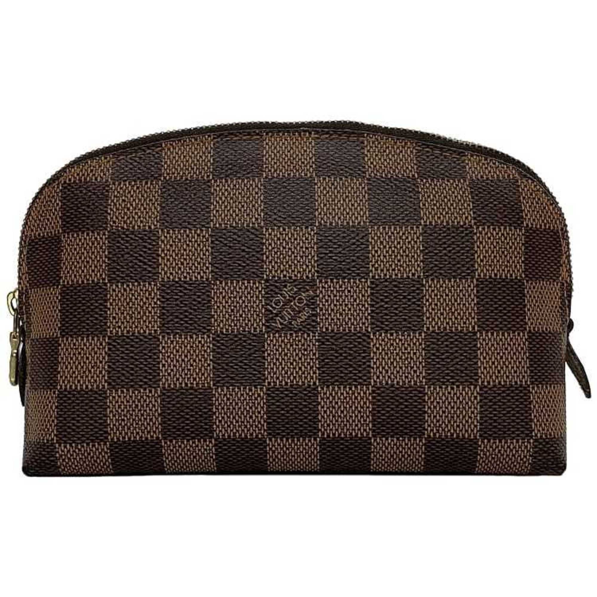 image of Louis Vuitton Pouch Pochette Tick Brown Gold Damier Ebene N47516 Canvas Sr5115 Louis Vuitton, Women