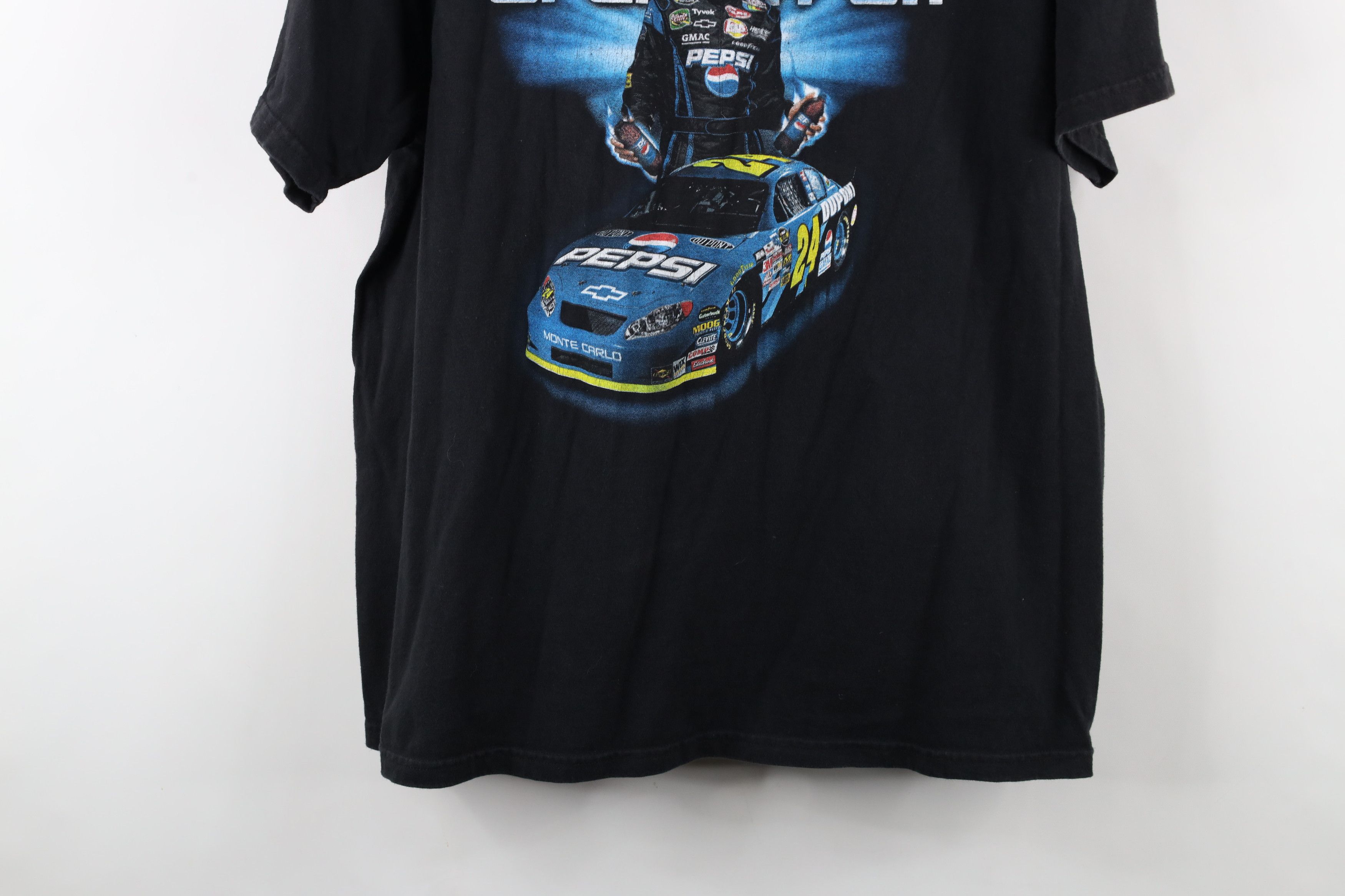 Vintage Vintage NASCAR Pepsi Jeff Gordon Racing T-Shirt Black Size US XL / EU 56 / 4 - 3 Thumbnail