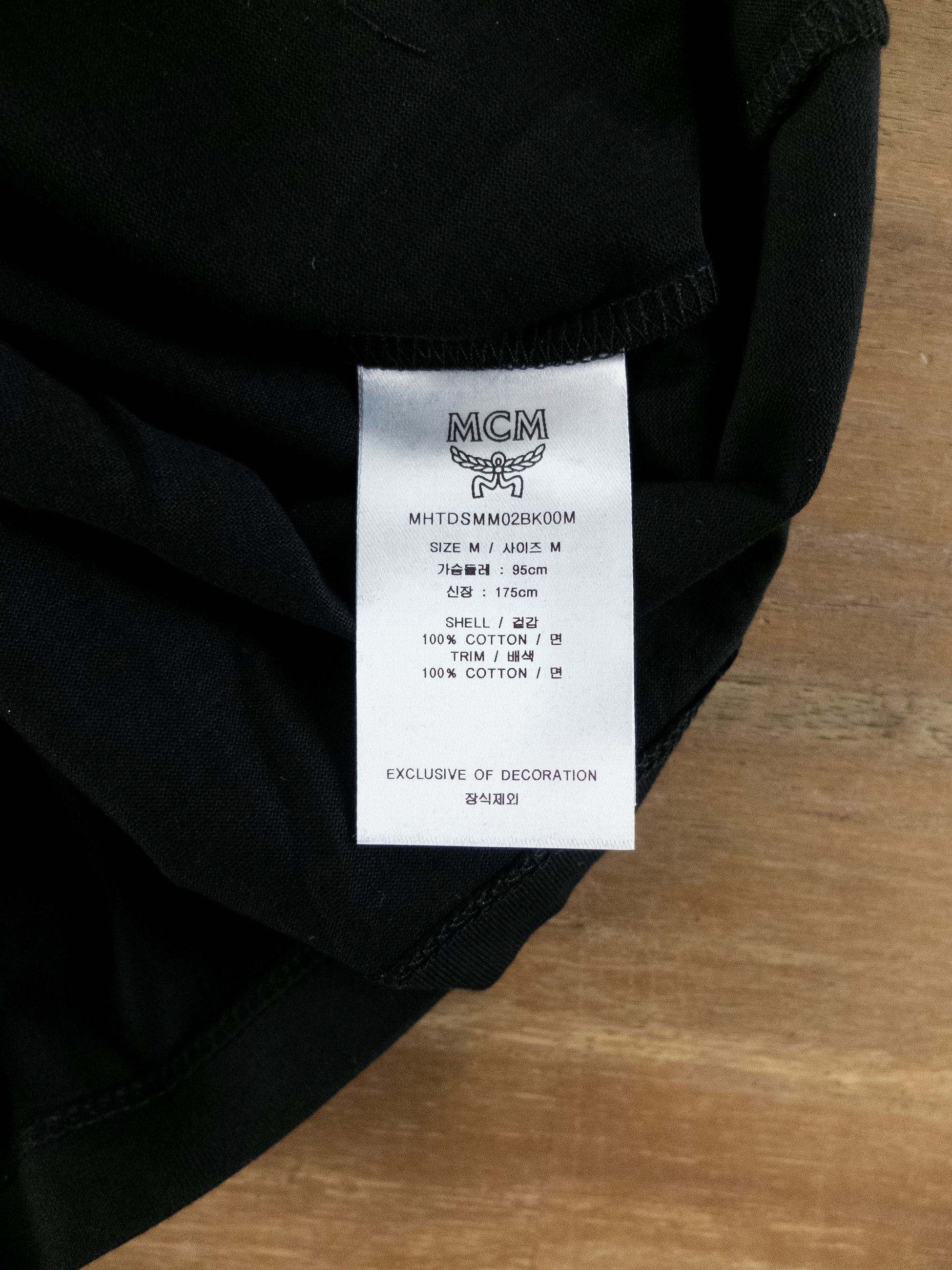 MCM MCM black striped logo print cotton crewneck t-shirt Medium Size US M / EU 48-50 / 2 - 9 Thumbnail