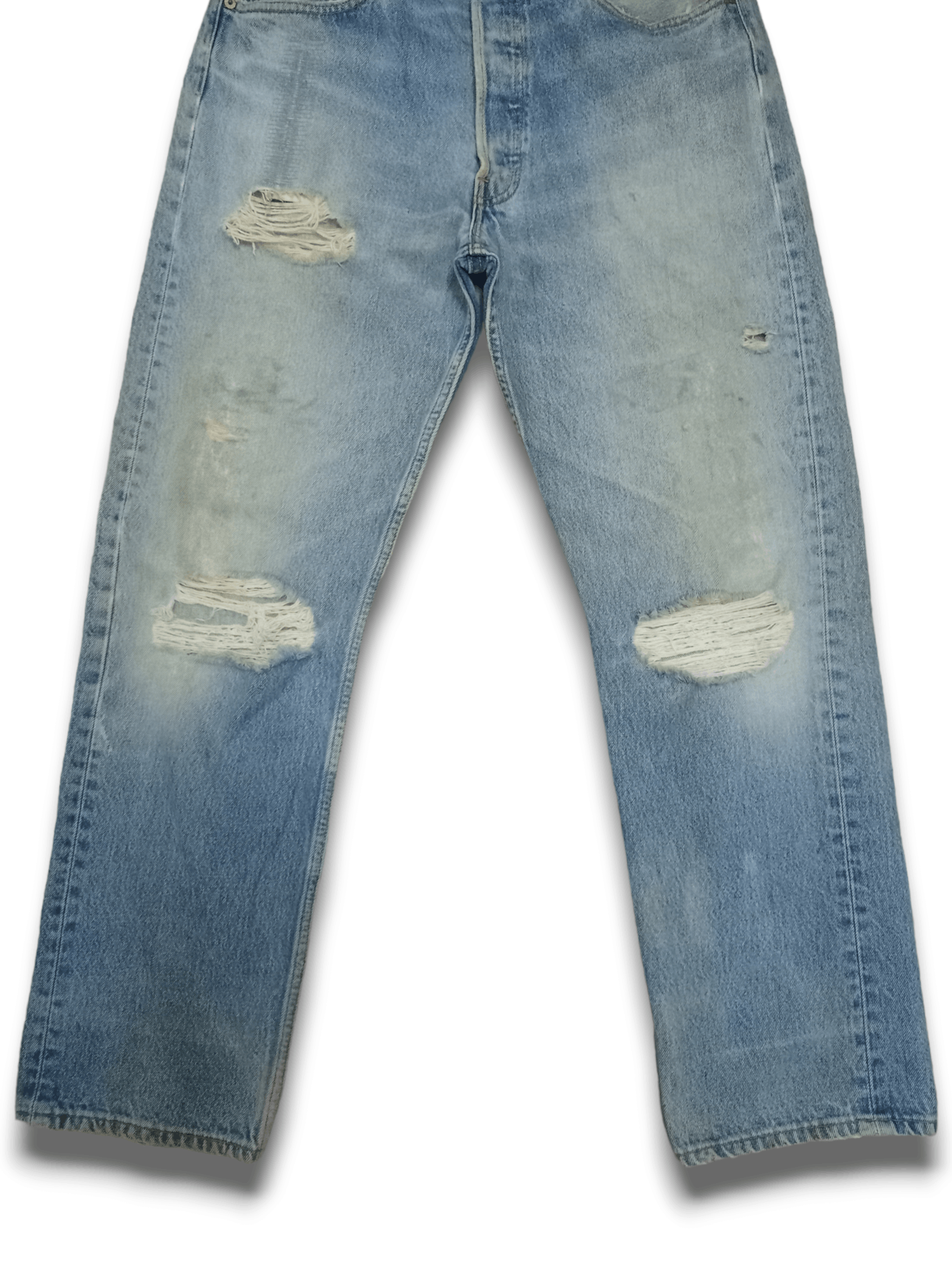 Levi's × Levi's Vintage Clothing Vintage 90s Levis 501 Button Fly Distressed Baggy Jeans Size US 32 / EU 48 - 9 Thumbnail