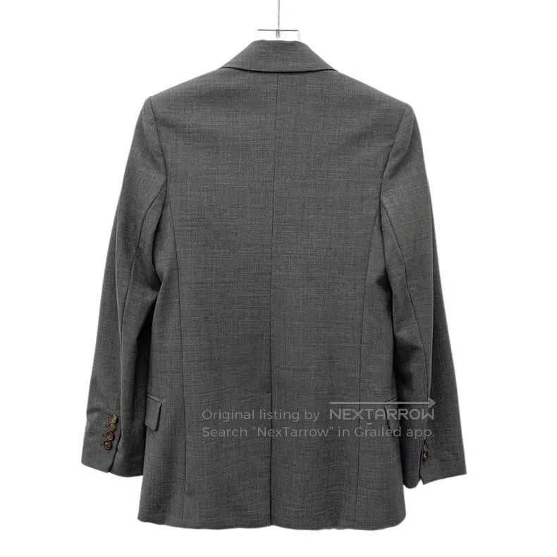 Brunello Cucinelli Brunello Cucinelli Gray wool lapel double-breasted long-sl Size XXS / US 00 / IT 34 - 2 Thumbnail