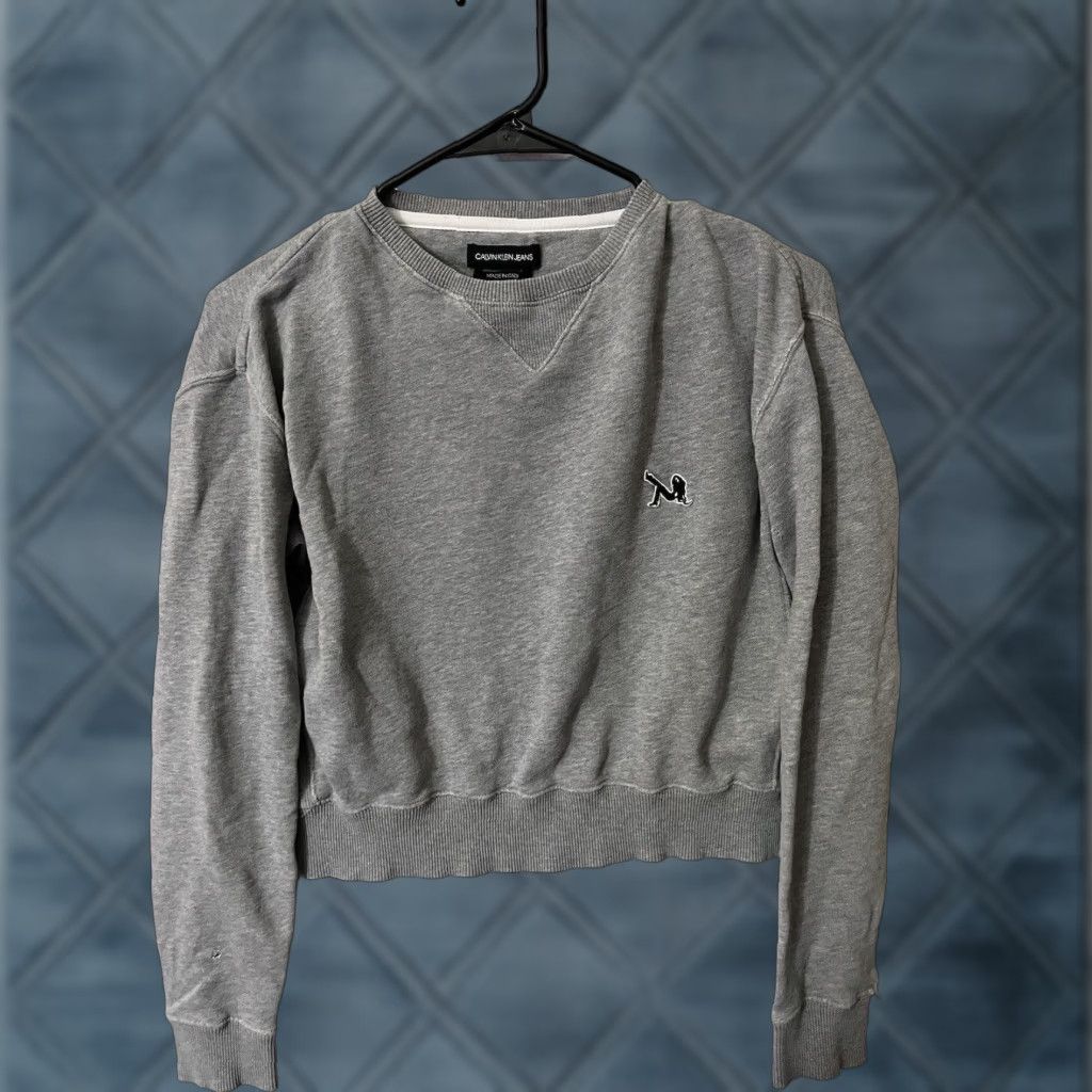 Calvin Klein VINTAGE Calvin Klein 205W39NYC Sweatshirt Men XS Gray Logo Embroidered Pullover Italy Size US XS / EU 42 / 0 - 1 Thumbnail