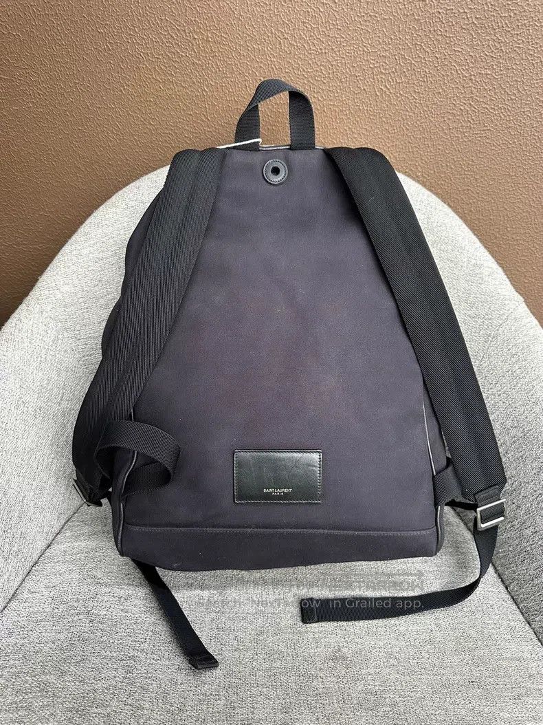 Saint Laurent Paris Saint Laurent Paris Black Canvas Backpack Size ONE SIZE - 2 Thumbnail
