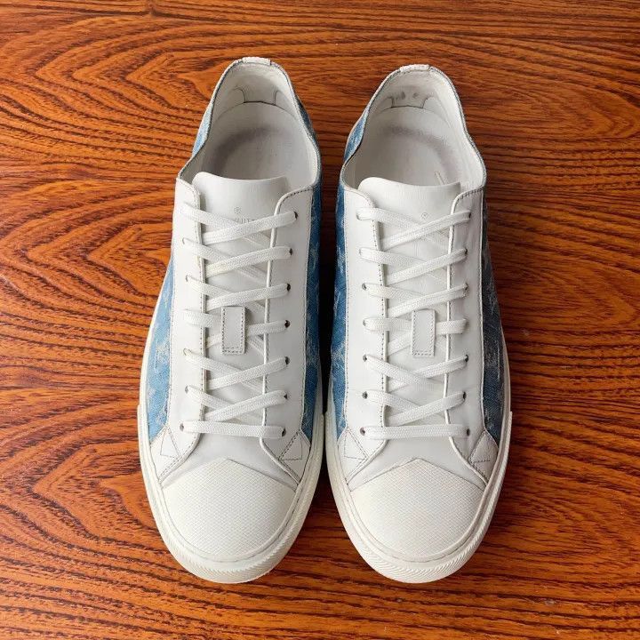 Louis Vuitton Louis Vuitton Tattoo Logo Sneakers in Blue and White -2508 Size US 10 / EU 43 - 2 Thumbnail