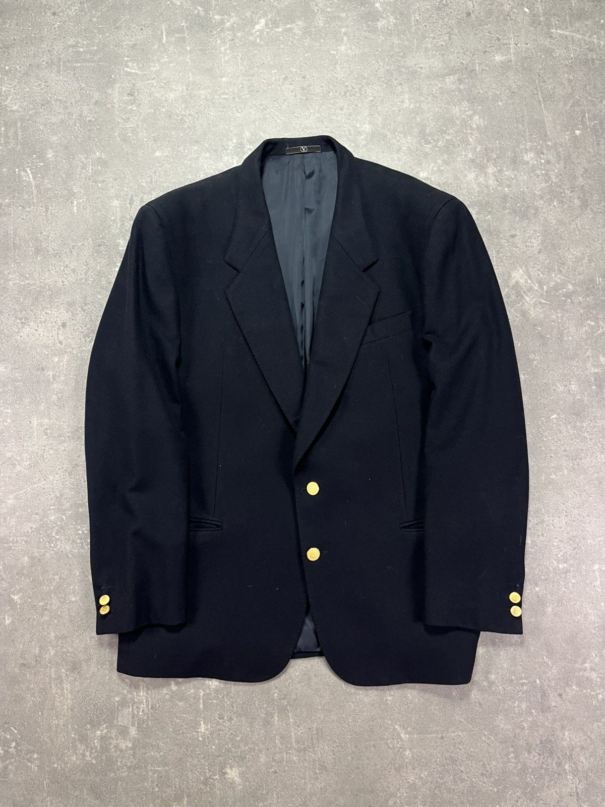 Valentino 90s Valentino Garavani Uomo Gold Buttons Blazer Jacket 52 Size 42R - 1 Thumbnail