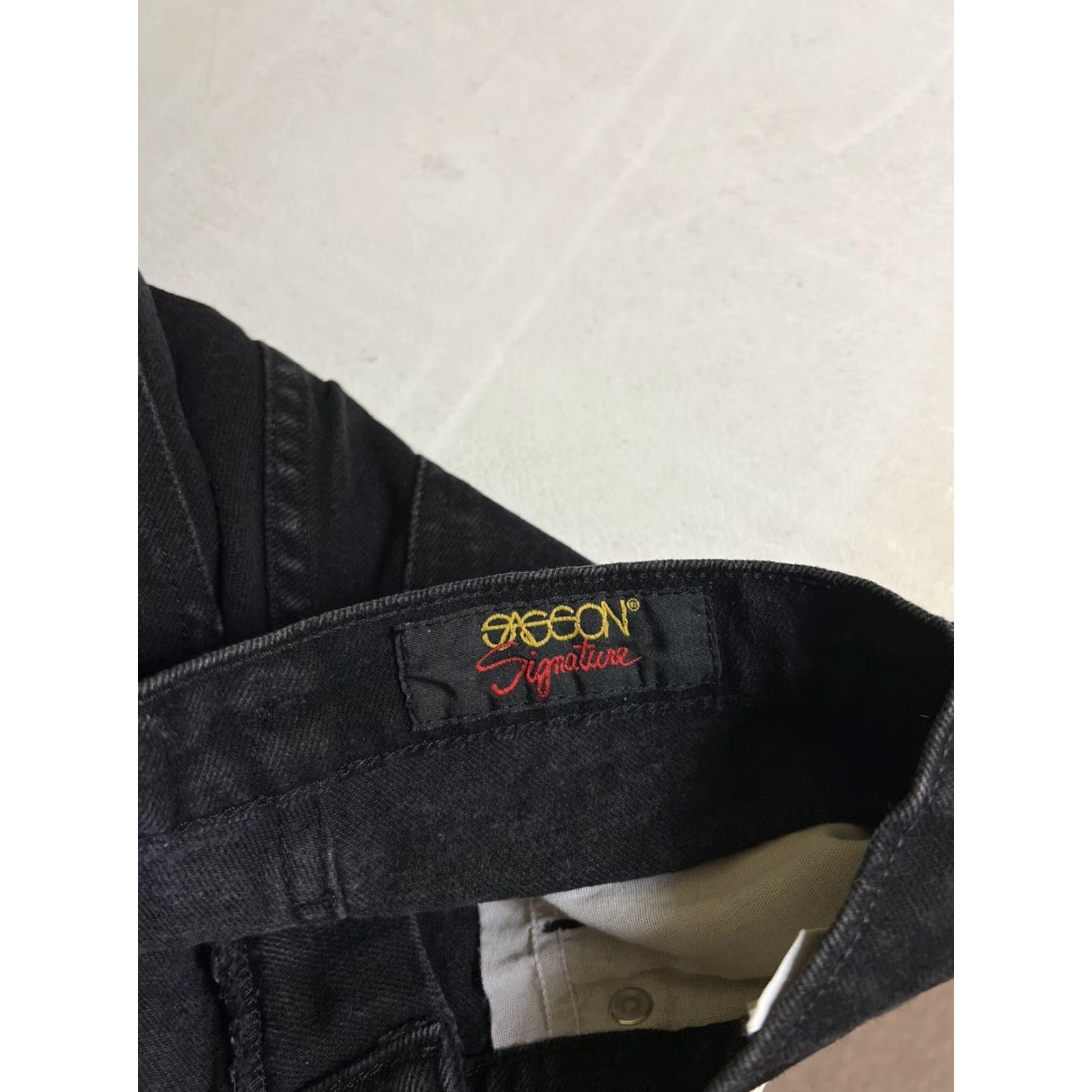 Vintage VTG Sasson Women's Tapered High Rise Mom Jeans Size 9/10 Black Wash Denim Cotton Jeans Casual Womens 1980s Size 30" / US 8 / IT 44 - 5 Thumbnail