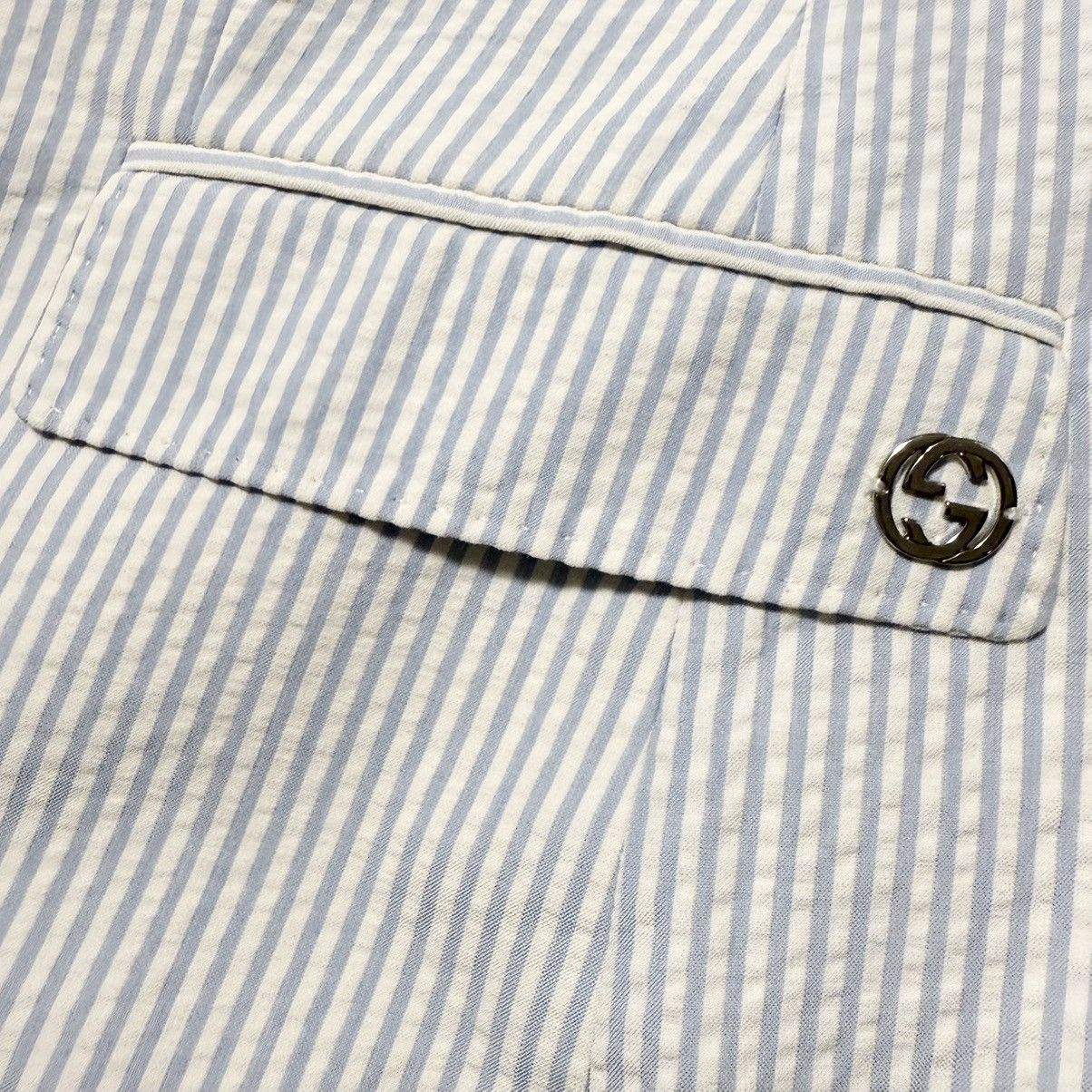 Gucci Authentic Gucci 1B GG seersucker striped skirt suit 36 38 Size XS / US 0-2 / IT 36-38 - 11 Thumbnail