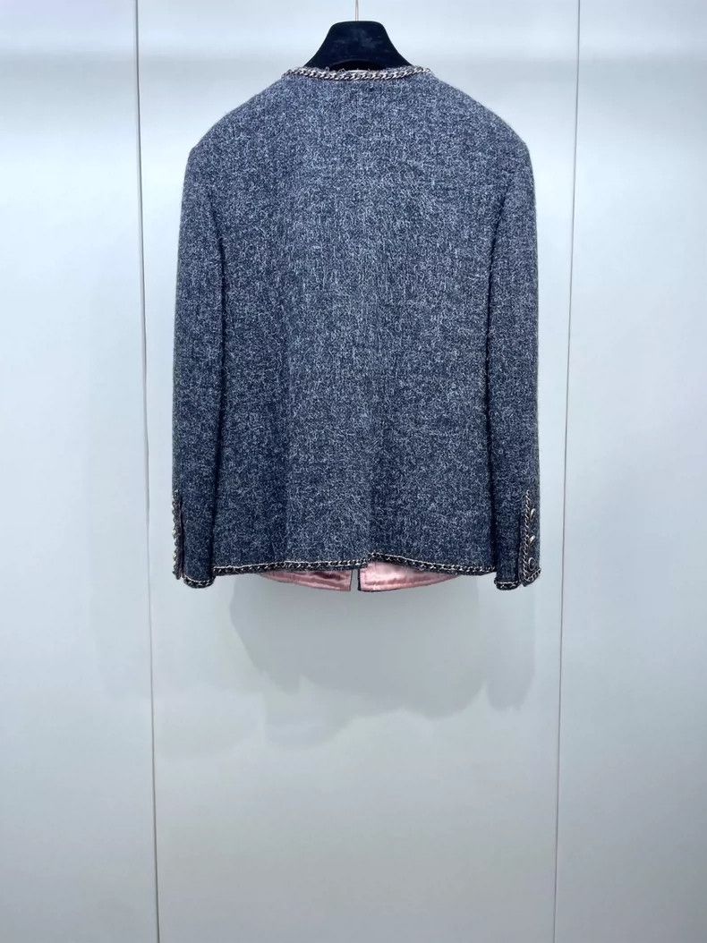 Chanel Chanel Gray classic four-pocket chain jacket 2504-Nextarrow Size S / US 4 / IT 40 - 2 Thumbnail