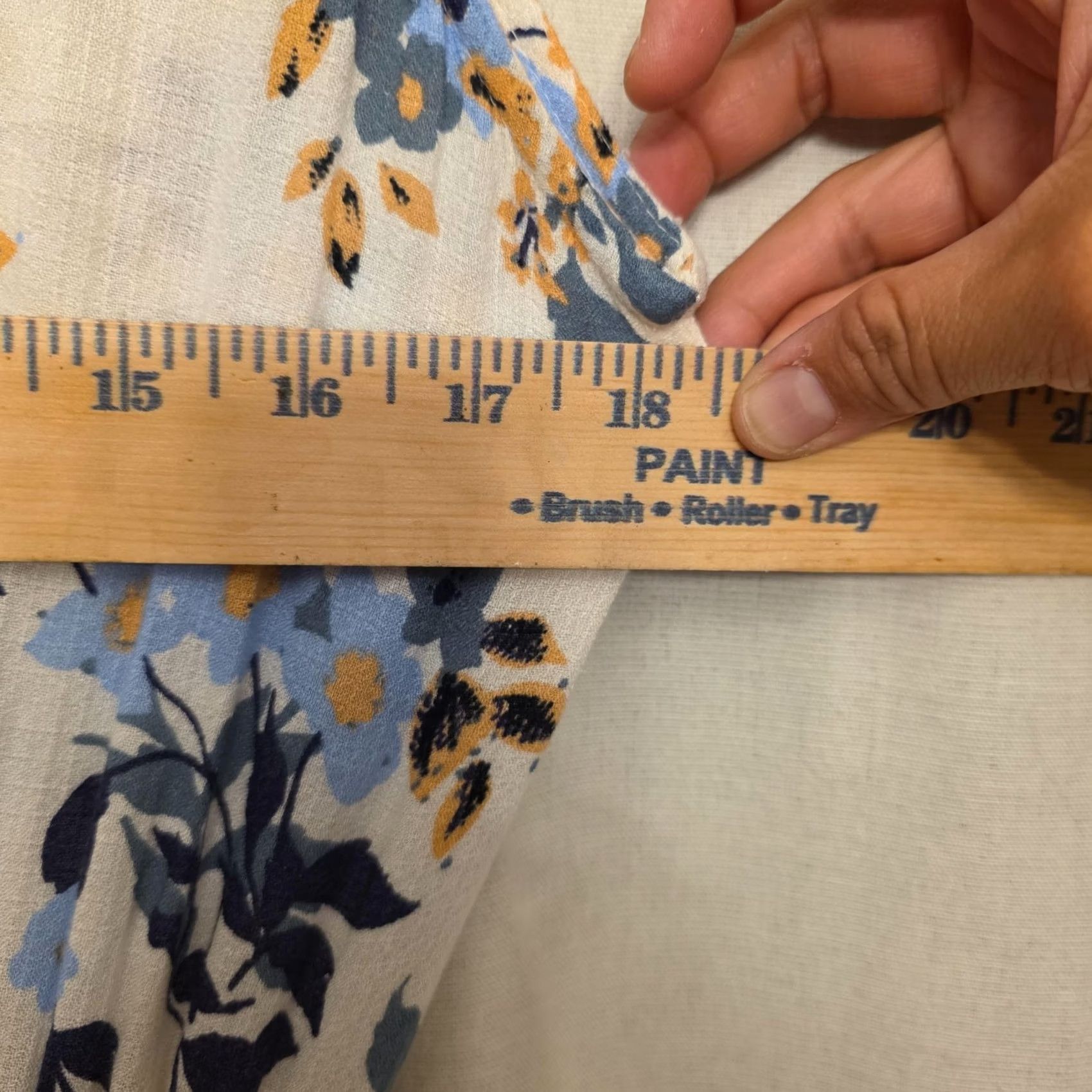 Lucky Brand Lucky Brand Dress Womens Large White Blue Floral V Neck Maxi Sundress Boho Lined Size L / US 10 / IT 46 - 7 Thumbnail