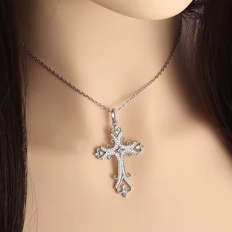 Japanese Brand Gothic Cross Necklace - Y2K Goth Pendant Size ONE SIZE - 5 Thumbnail