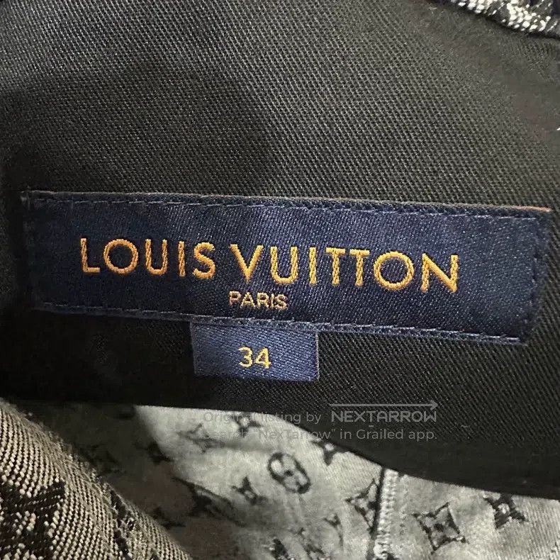 Louis Vuitton Louis Vuitton Black presbyopic flocked full-print presbyop Size US 34 / EU 50 - 4 Thumbnail