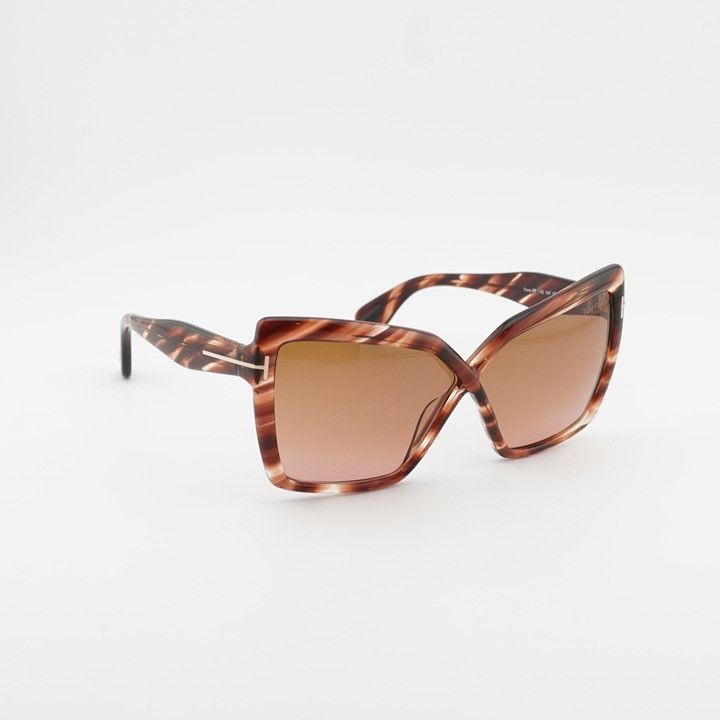 Tom Ford Tom Ford Fiore FT1195 54F Sunglasses Red Havana Cat Eye Size ONE SIZE - 5 Thumbnail