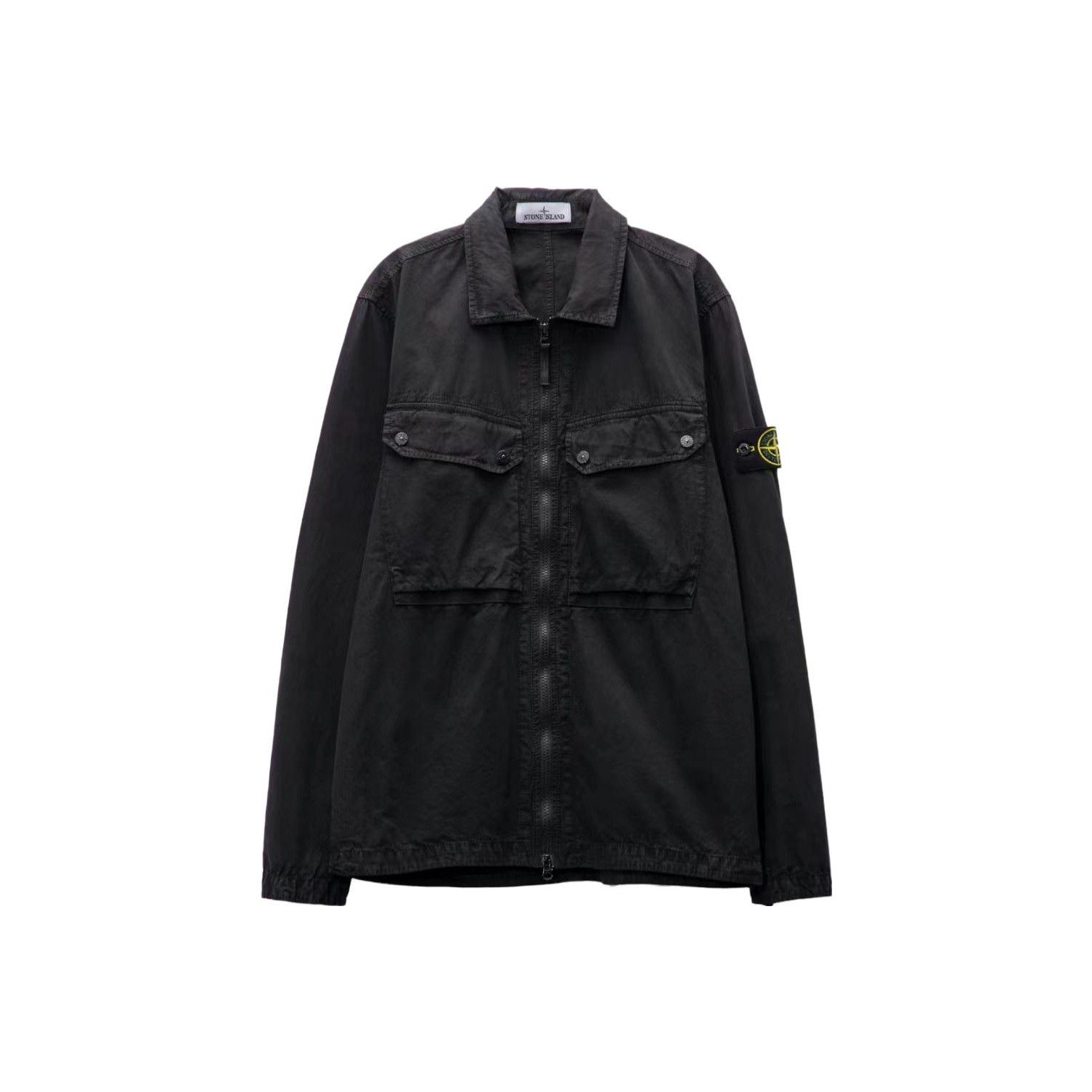 Stone Island Stone Island Washed Cotton Zip Overshirt Size M Size US M / EU 48-50 / 2 - 1 Thumbnail