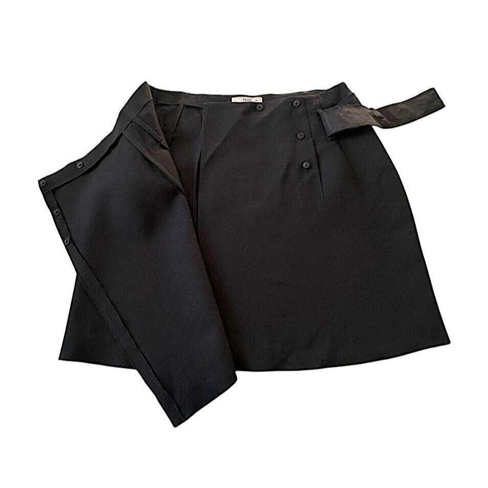 Prada Archival Prada FW2006 Black Wool Wrap Skirt IT46 Italy Size 32" / US 10 / IT 46 - 8 Thumbnail