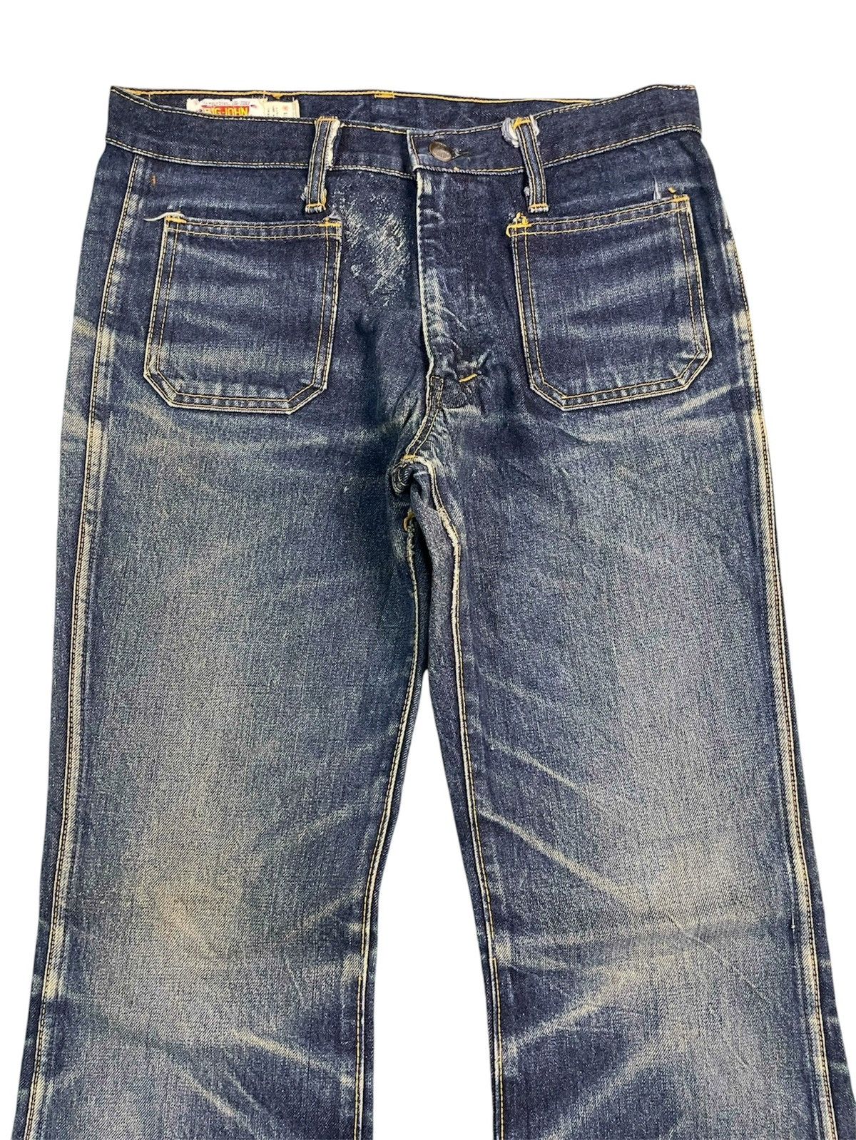 Japanese Brand Vintage 70s Big John Bootcut Flare Jeans Size US 31 - 5 Thumbnail
