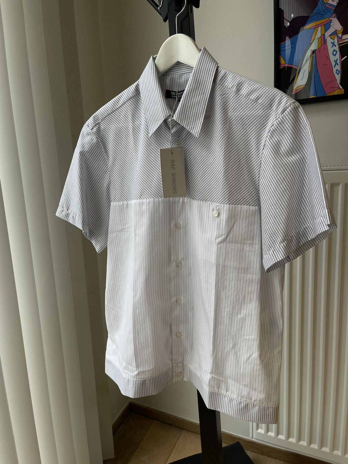 Raf Simons Raf Simons SS07 Stripes Light Shirt With Elastic Hem Size US M / EU 48-50 / 2 - 2 Thumbnail