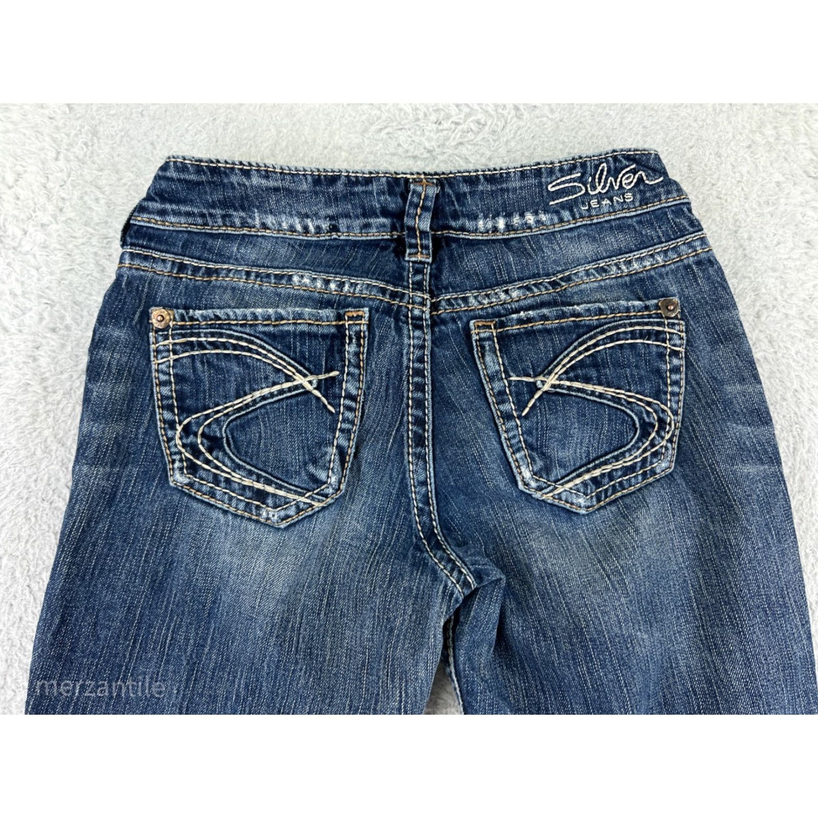 Silver Jeans Co. VINTAGE Silver Jeans Jeans Blue 26 Womens Bootcut Denim Cotton Blend 5-Pocket Size 26" / US 2 / IT 38 - 3 Thumbnail