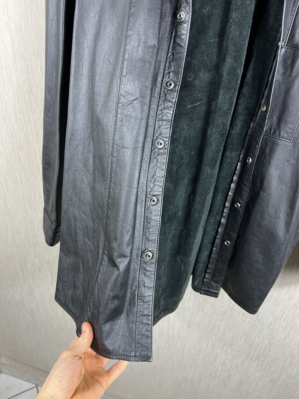Guidi Vintage 90s avant garde leather shirt button up with pocket Size US M / EU 48-50 / 2 - 24 Thumbnail