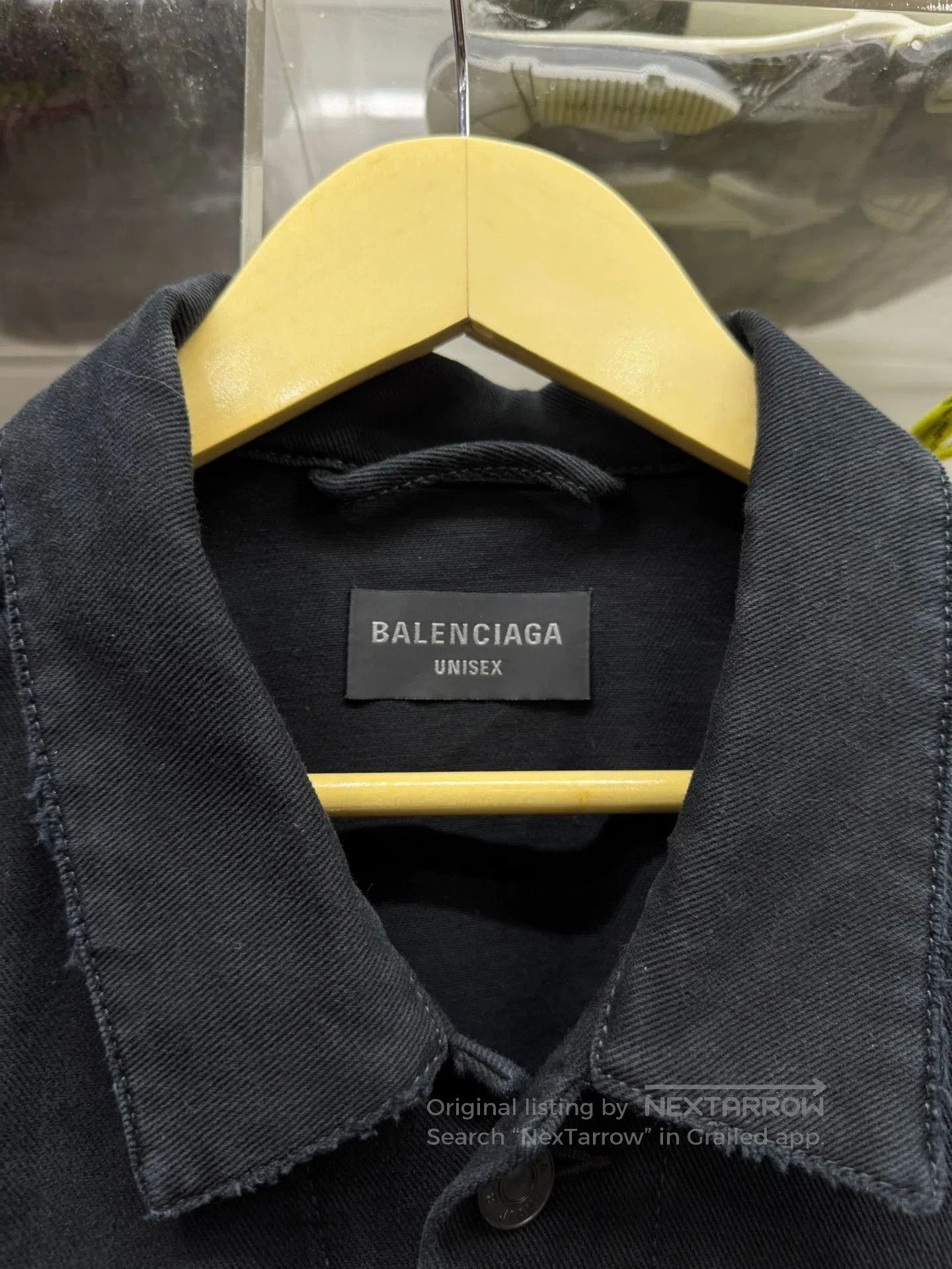 Balenciaga Balenciaga Collar Logo Denim Jacket. Size US L / EU 52-54 / 3 - 5 Thumbnail