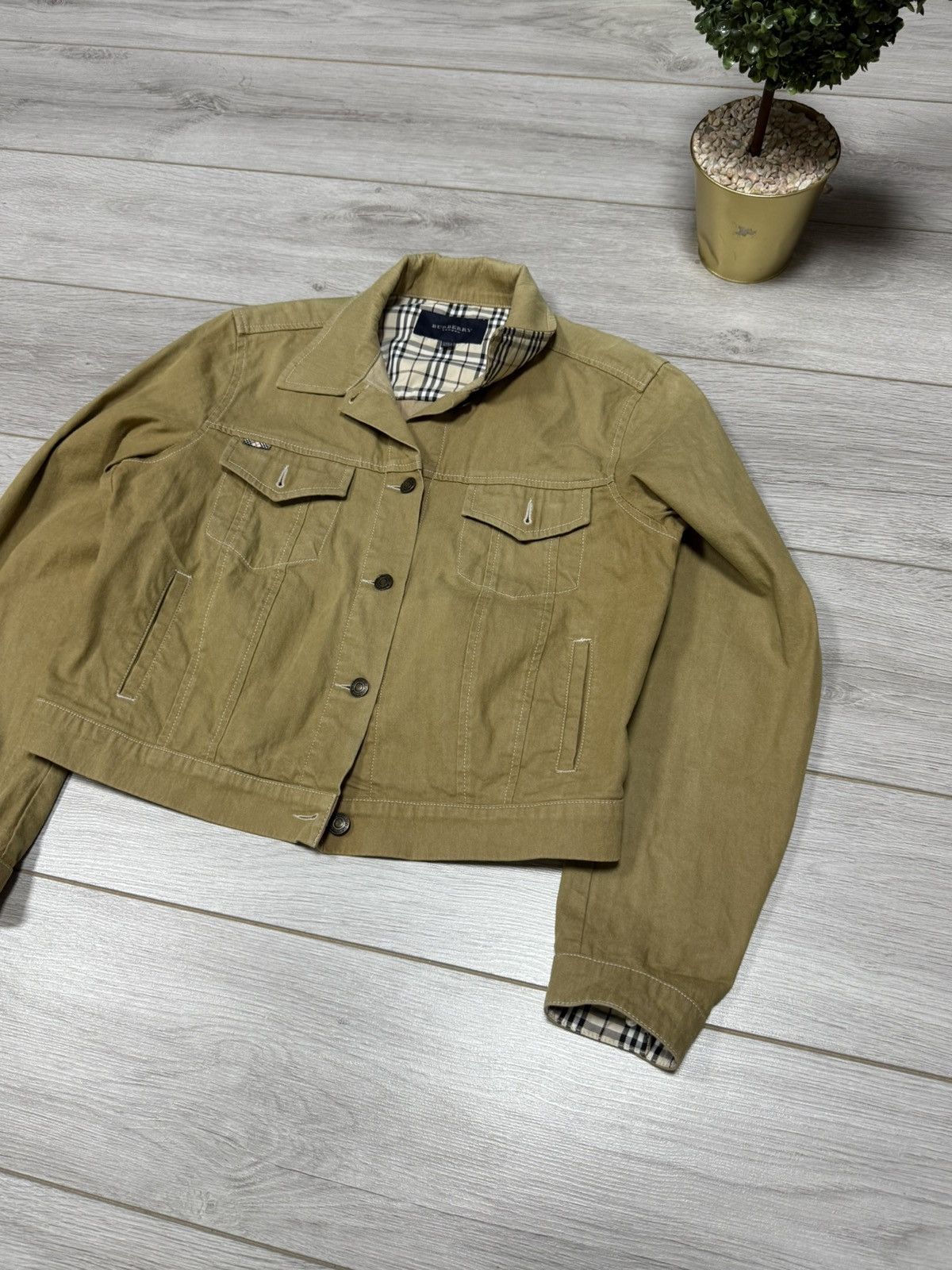 Burberry Burberry nova check denim jacket buttons vintage Size L / US 10 / IT 46 - 2 Thumbnail