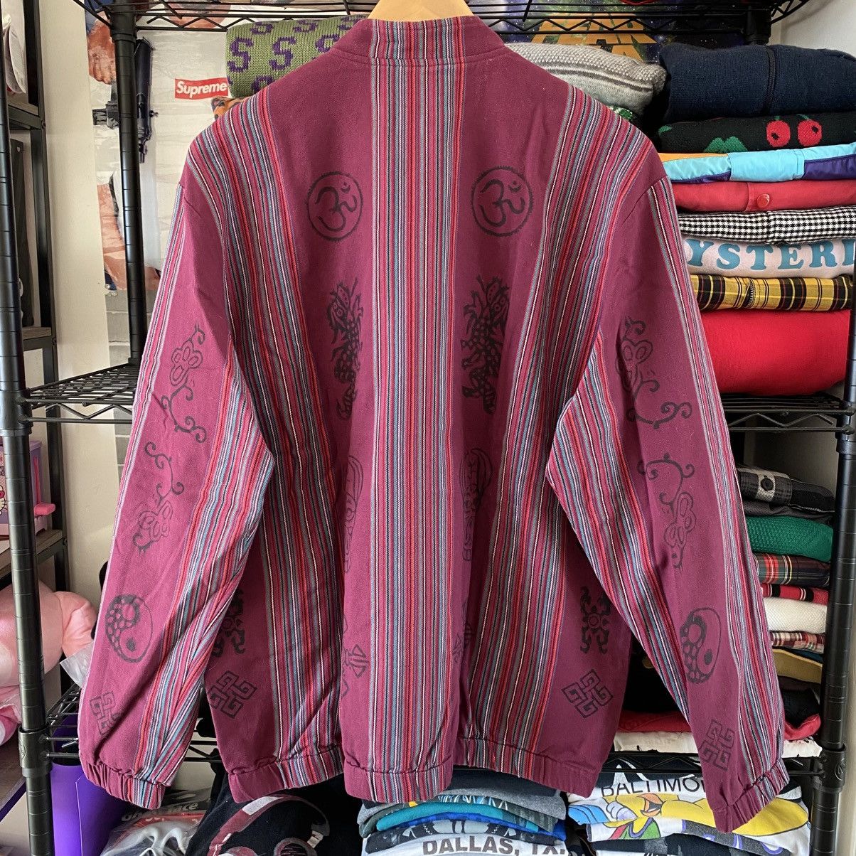 Supreme Supreme Woven Striped Batik Jacket Purple 2018 Vintage Size US L / EU 52-54 / 3 - 5 Thumbnail