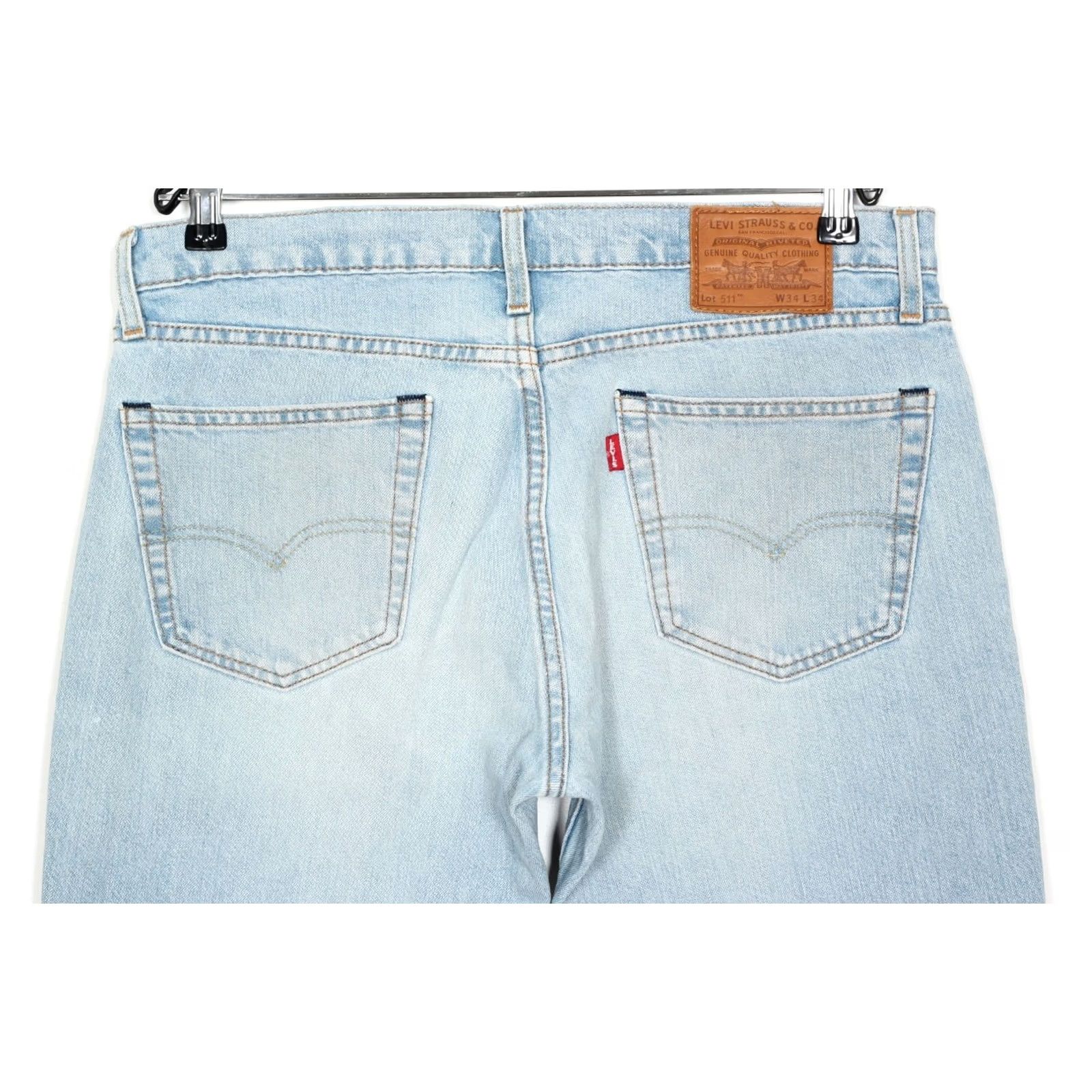 Levi's LEVI’S 511 PREMIUM Slim Fit Jeans Men 34x34 Blue W34 L34 DZ6431 Size US 34 / EU 50 - 4 Thumbnail