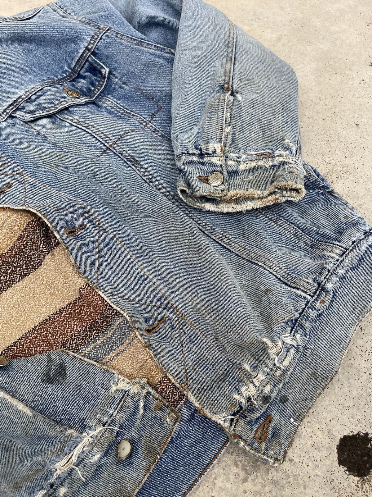 Other Vintage Distressed 90s Cold Storage Denim Jacket Size US XXL / EU 58 / 5 - 14 Thumbnail