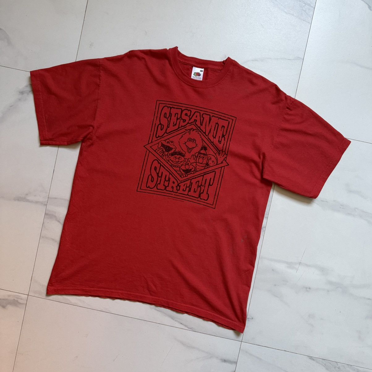 Fruit Of The Loom Vintage Y2K Sesame Street T-Shirt Size US L / EU 52-54 / 3 - 3 Thumbnail