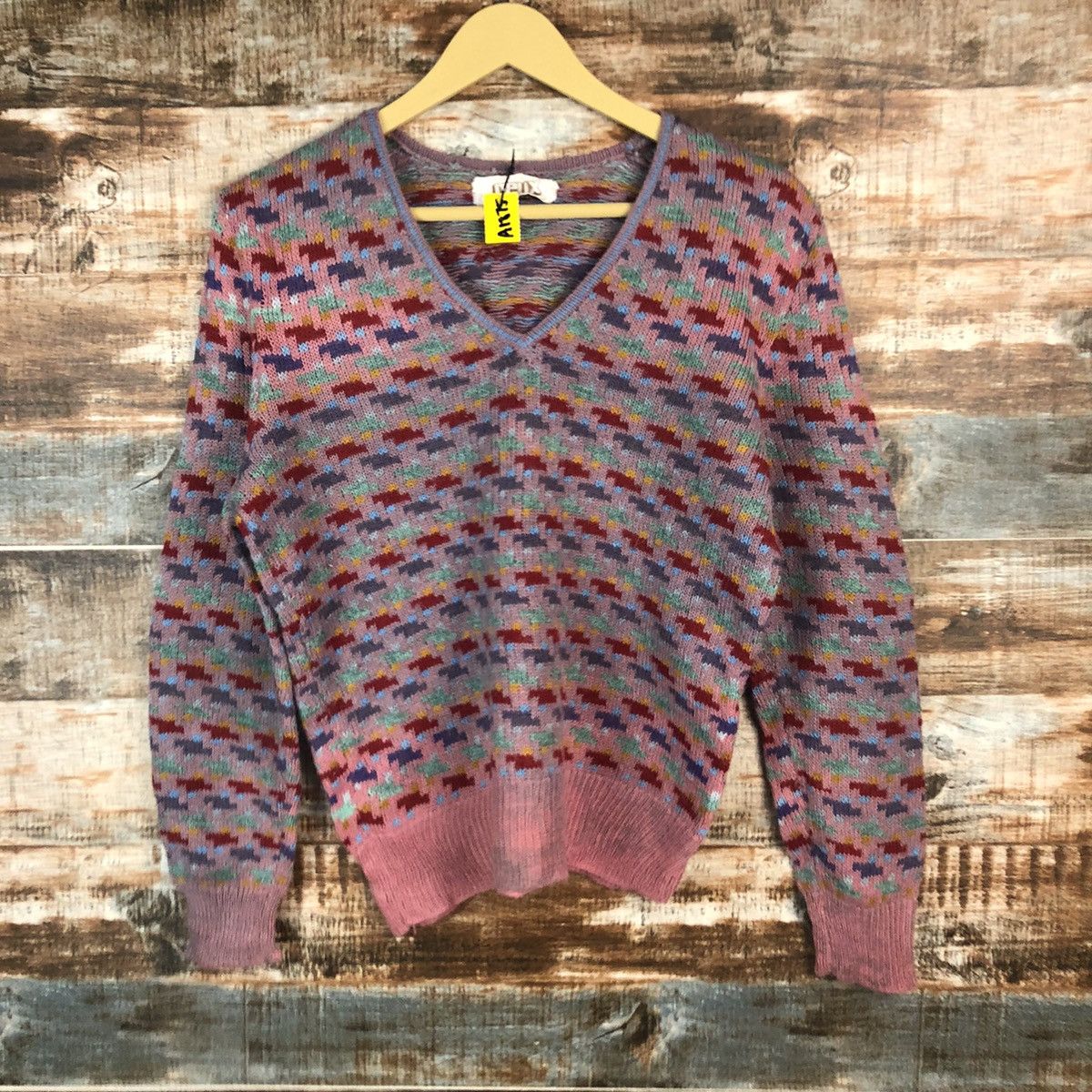 Homespun Knitwear Deux faded Pink Knitwear sweatshirt #A1875 Size S / US 4 / IT 40 - 3 Thumbnail