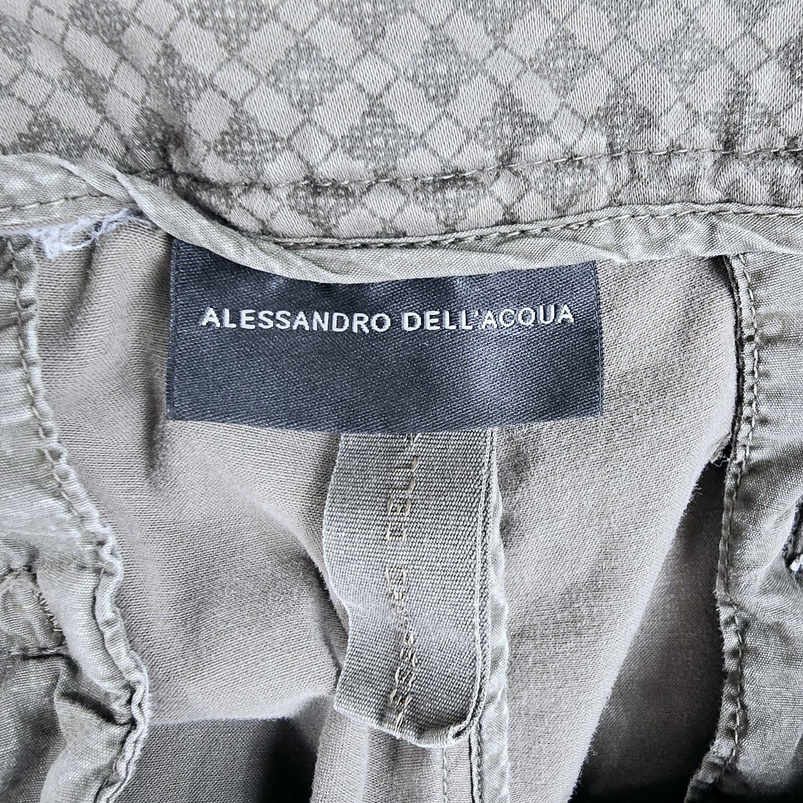 Other Alessandro Dell'Acqua Brown Geometric AOP Pants Sz 34 34x29 Size 34" / US 12 / IT 48 - 6 Thumbnail