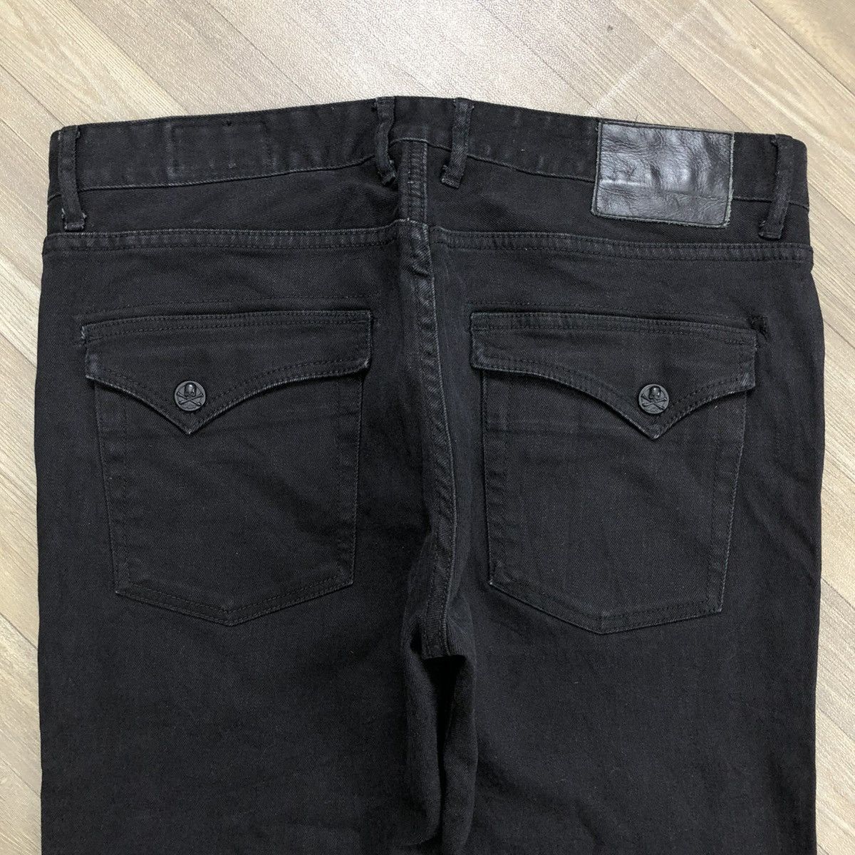 Japanese Brand 2000s Semantic Design x Roen Skulls Leopard Black Jeans Lgb Size US 33 - 18 Thumbnail