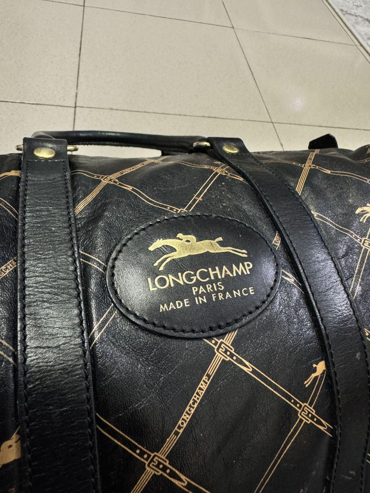 Longchamp VINTAGE LONGHCAMP FULL MONOGRAM BOSTON BAG Size ONE SIZE - 6 Thumbnail