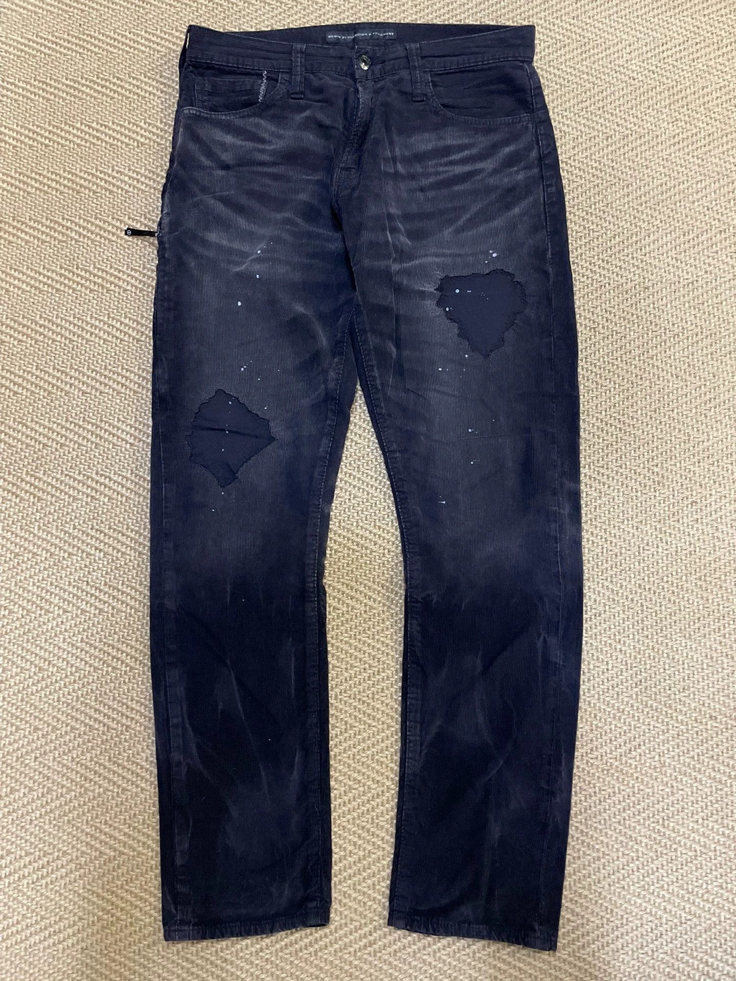 Vanquish VANQUISH x FRAGMENT DENIM Washed Corduroy Pants W32 Black Size US 32 / EU 48 - 1 Thumbnail
