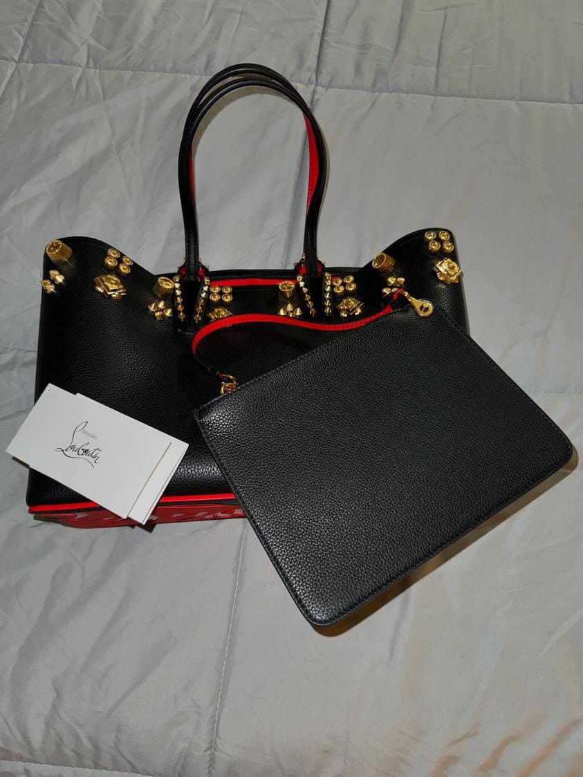 Christian Louboutin Calfskin Tote Bag in Black Size ONE SIZE - 8 Thumbnail