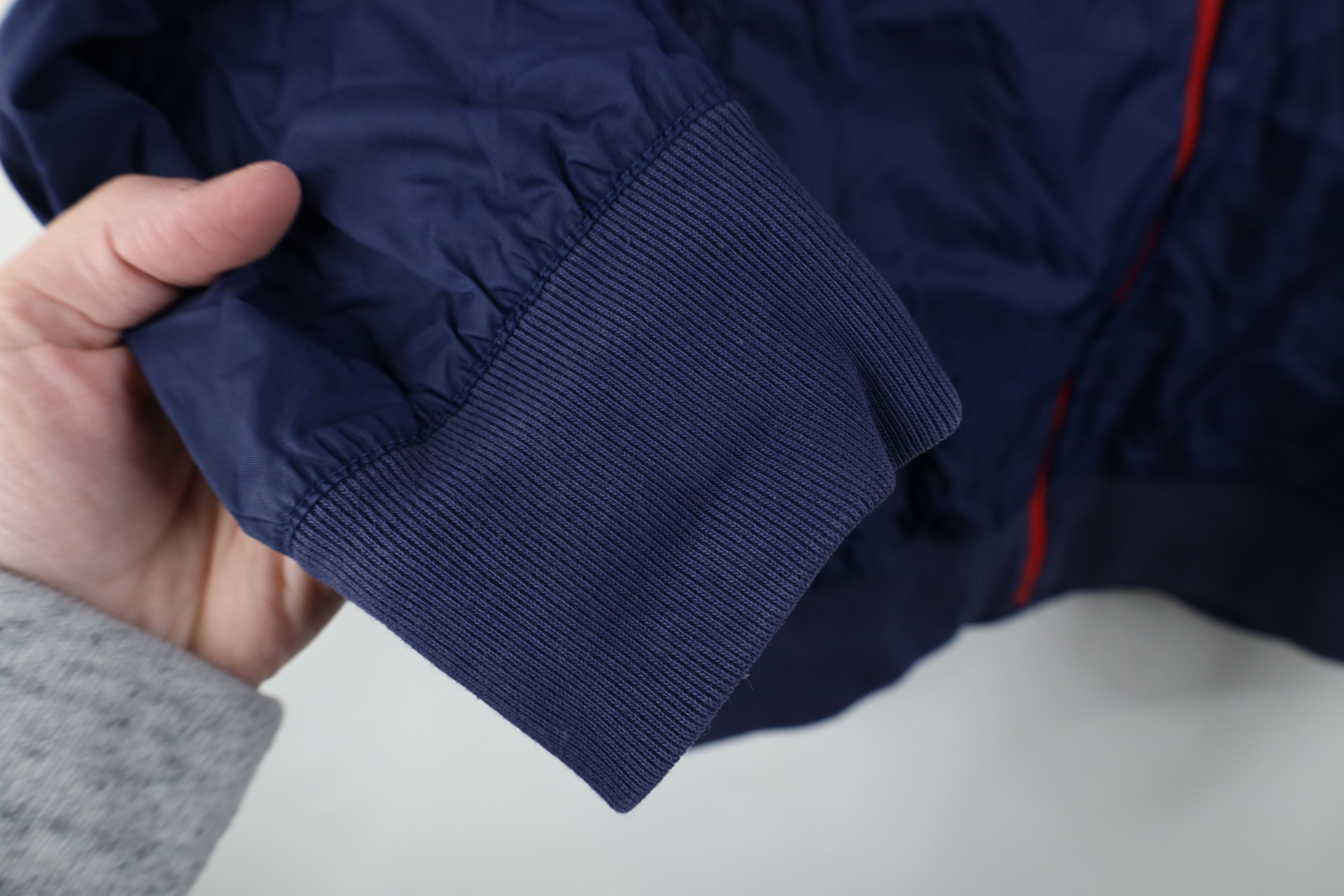 Nike Nike Block Hooded Windrunner Windbreaker Jacket Red Blue Size US L / EU 52-54 / 3 - 9 Thumbnail