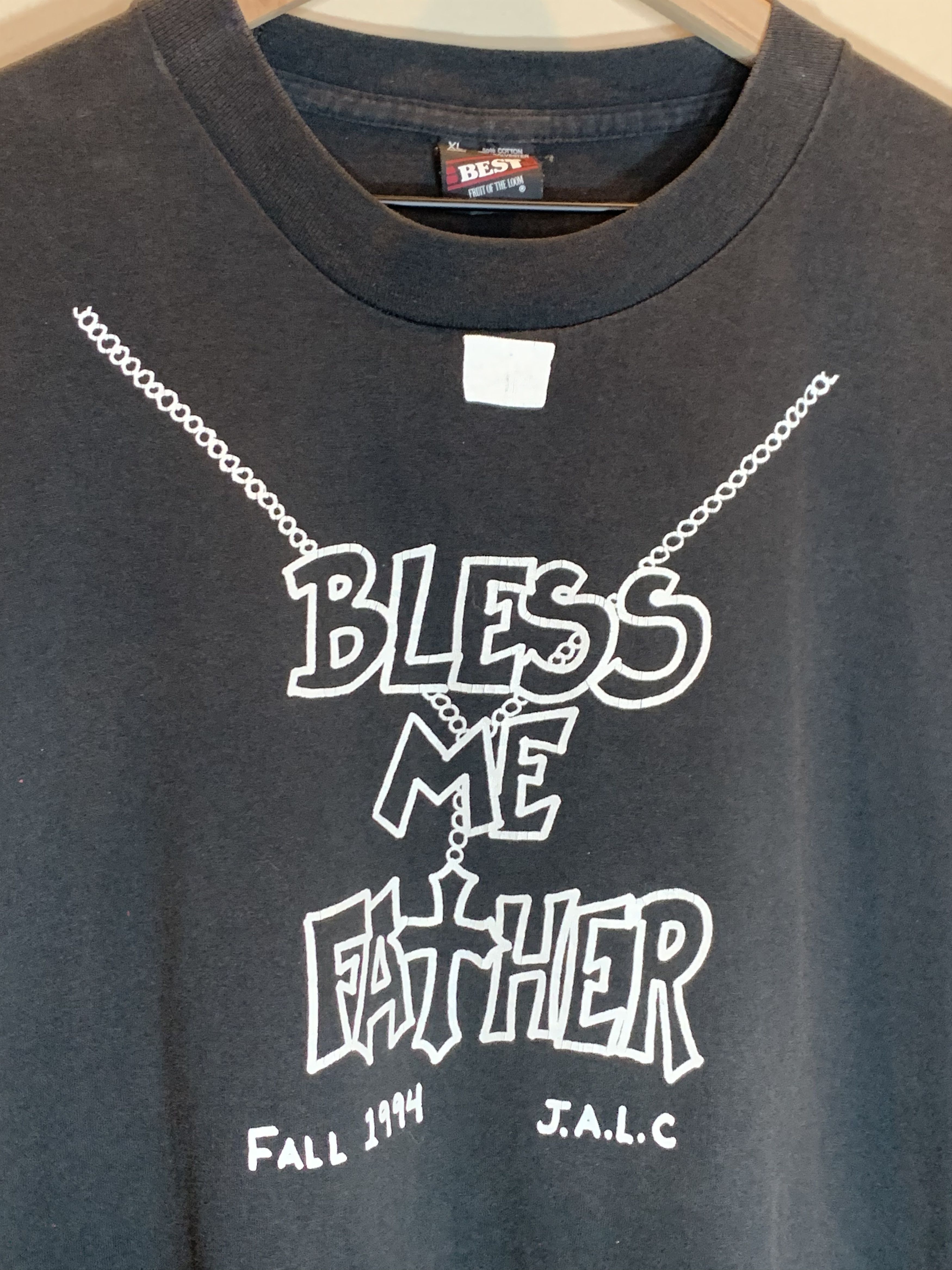 Vintage RARE* Vintage 90’s Bless Me Father Jesus Single Stitch Shirt Size US XL / EU 56 / 4 - 2 Thumbnail