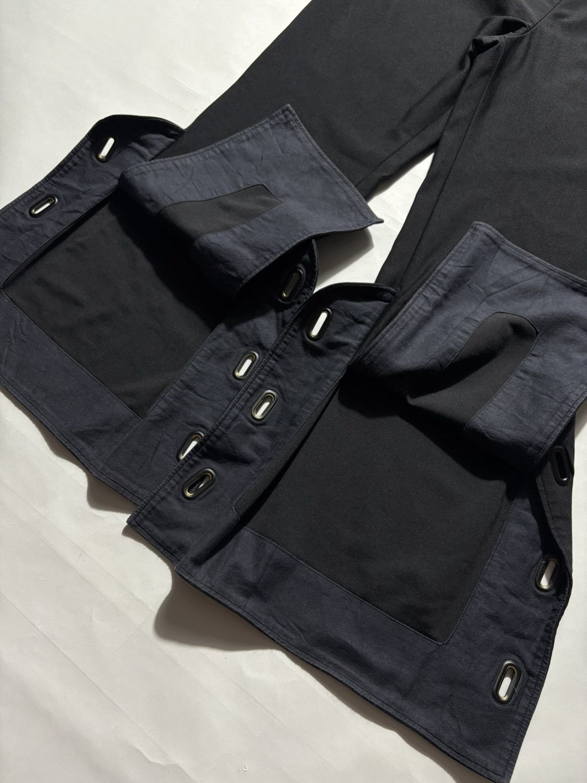Issey Miyake ISSEY MIYAKE LEATHER LACE UP NYLON PANTS Size 32" / US 10 / IT 46 - 4 Thumbnail