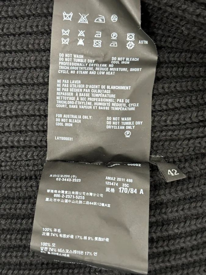 Prada AW2011 Prada Black Officer Wool Textured Knit Cardigan Sweater Size M / US 6-8 / IT 42-44 - 12 Thumbnail
