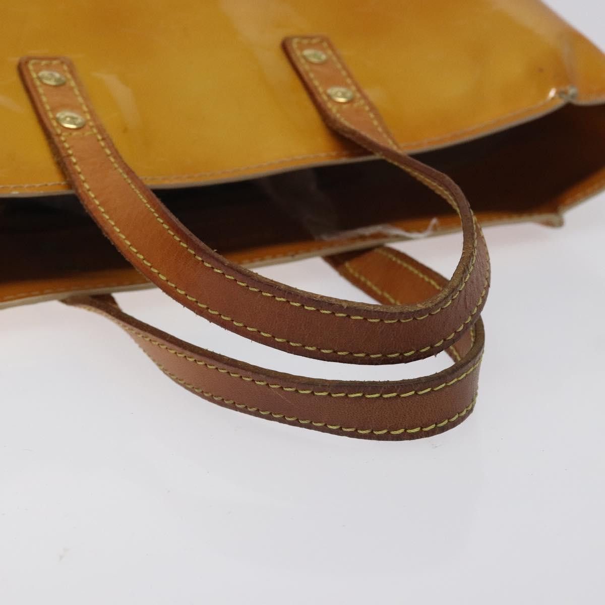 Louis Vuitton LOUIS VUITTON Monogram Vernis Reade PM Hand Bag Beige M91334 Size ONE SIZE - 7 Thumbnail