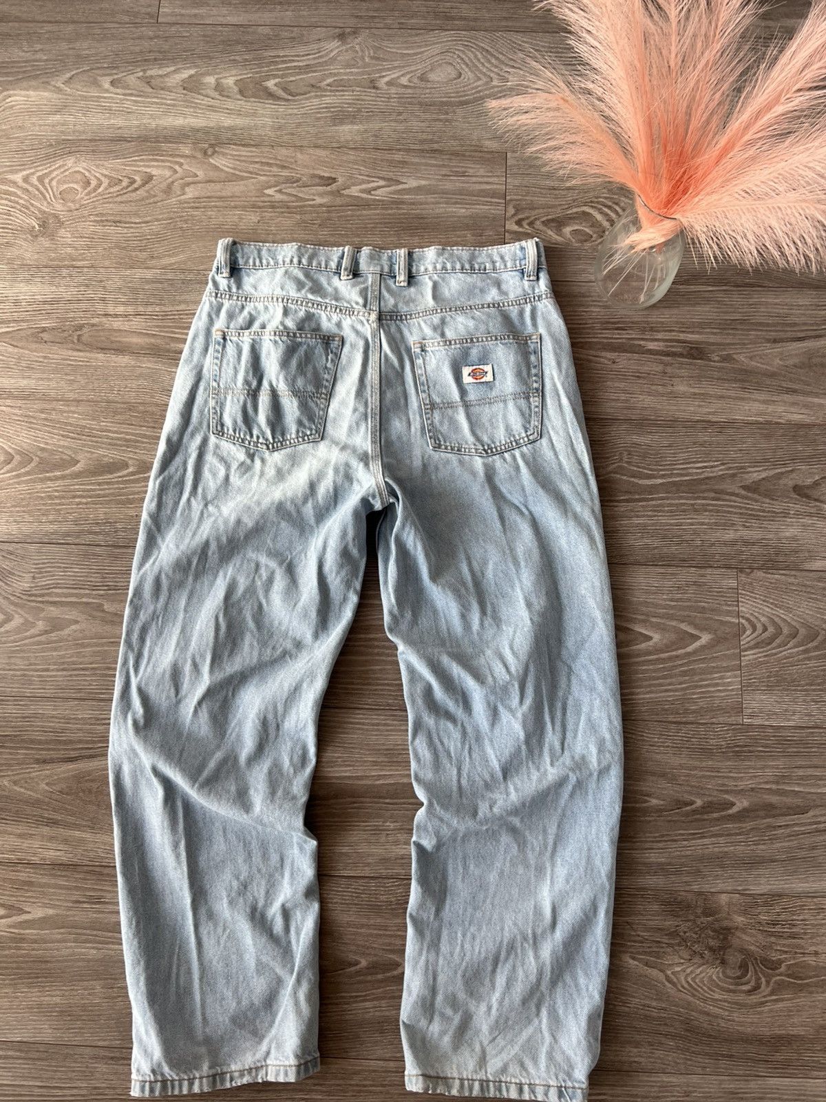 Dickies × Japanese Brand ‼️Dickies Box Logo Baggy Mom Lite White Denim Jeans‼️ Size US 32 / EU 48 - 1 Thumbnail