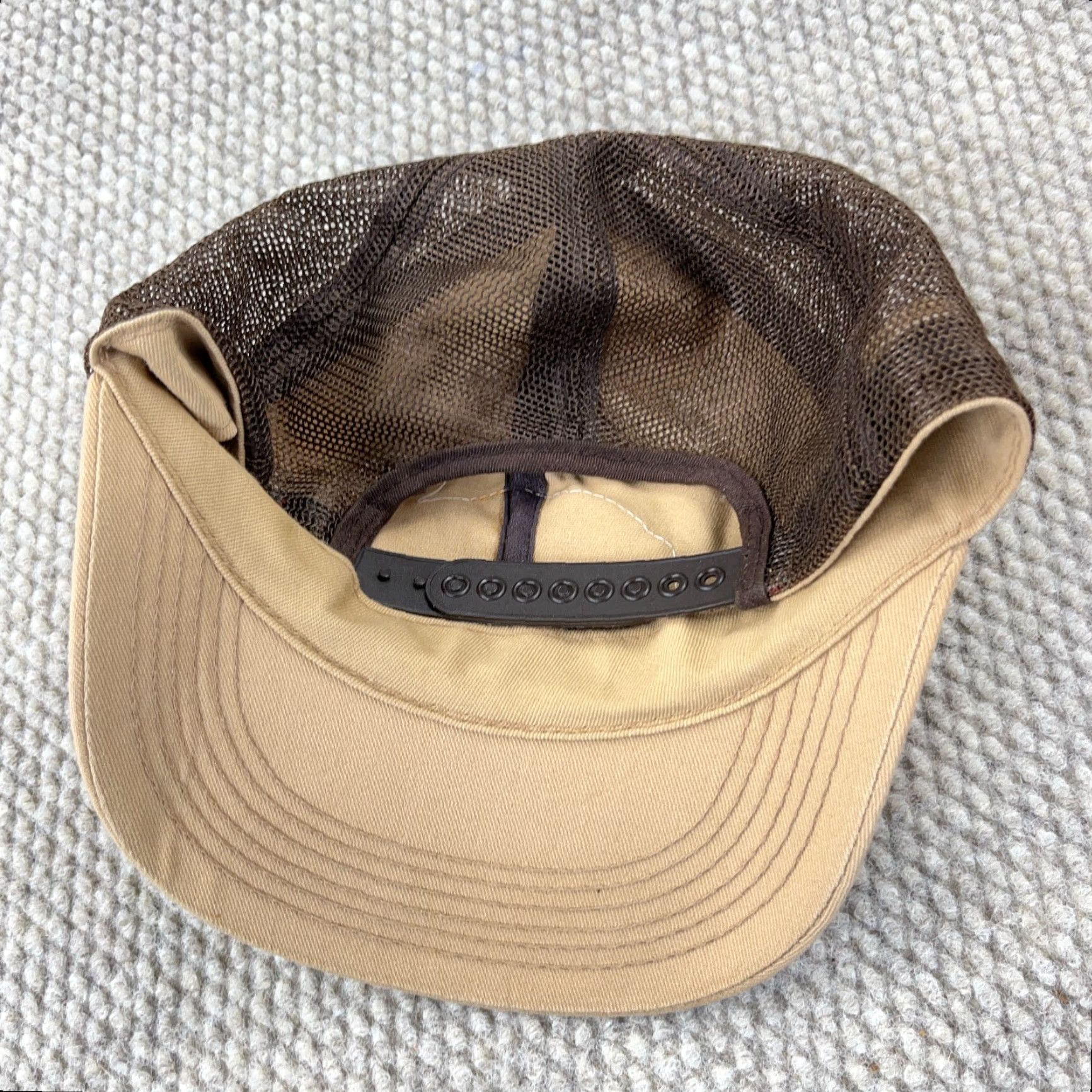 Vintage VINTAGE American Trucker Hat Men Adjustable 80s 90s Retro USA Casual Outdoor Brown Size ONE SIZE - 6 Thumbnail