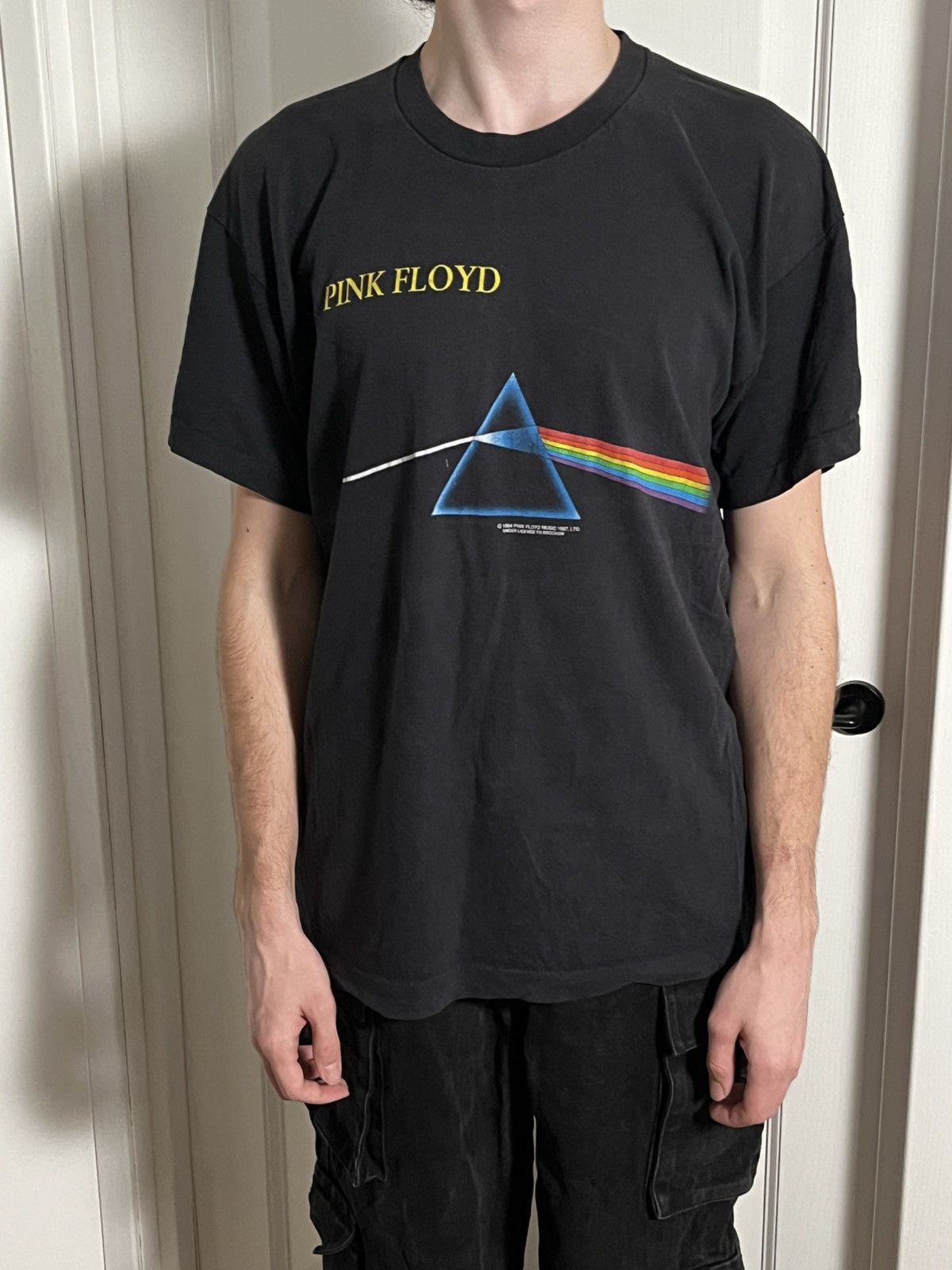 Band Tees × Pink Floyd × Vintage Vintage 1994 Pink Floyd The Dark Side of the Moon Black Tee Size US XL / EU 56 / 4 - 1 Thumbnail