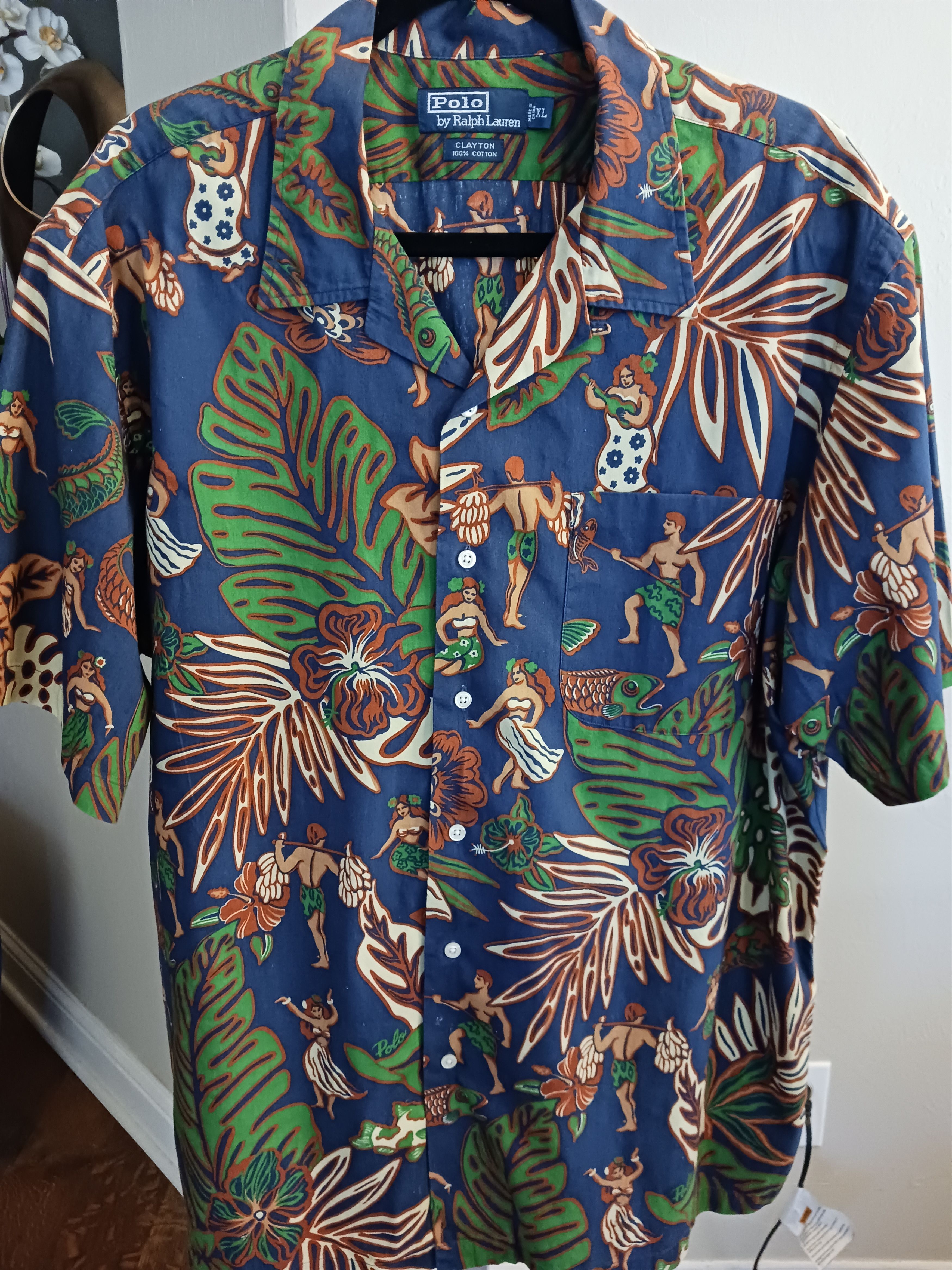 Clayton 100% Cotton Hawaiian Theme Shirt