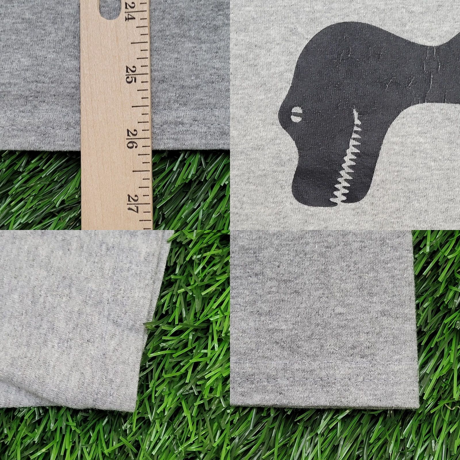 Vintage VINTAGE 90s Funny Dinosaur Humor Shirt M/L Gray USA Workout Graphic Tee Mens Size US L / EU 52-54 / 3 - 8 Thumbnail