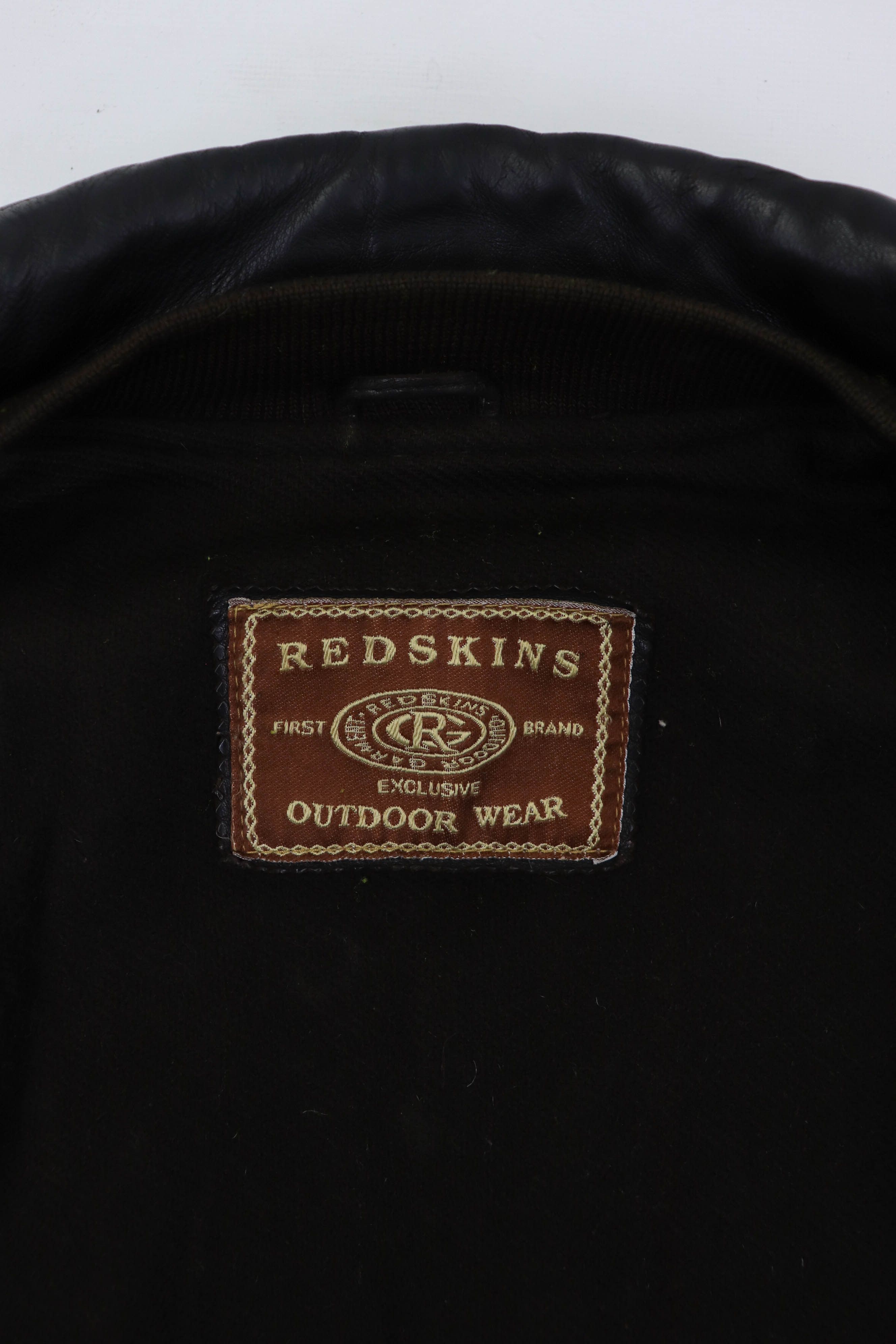 NFL 90s Vintage REDSKINS Black Heavy Leather Jacket Parka Size US L / EU 52-54 / 3 - 15 Thumbnail