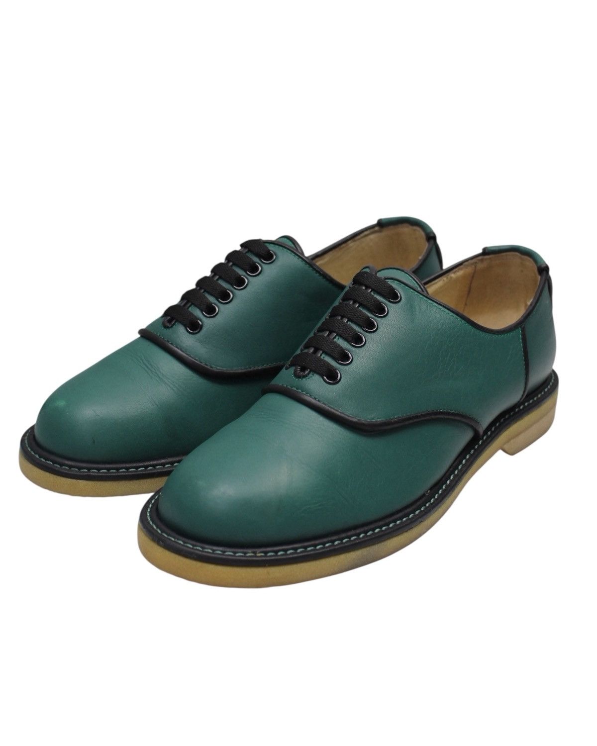 Vintage 2000S PASHU CLIP JAPAN GREEN DERBY SHOES WITH GUM SOLE Size US 7 / EU 40 - 2 Thumbnail