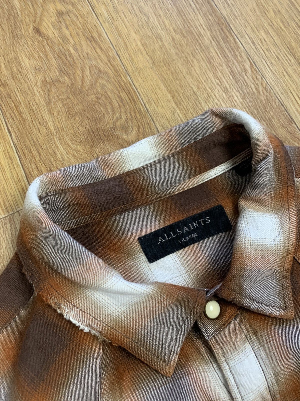 Allsaints AllSaints Checkered Plaid Camp Collar Collano LS Shirt Size US L / EU 52-54 / 3 - 2 Thumbnail