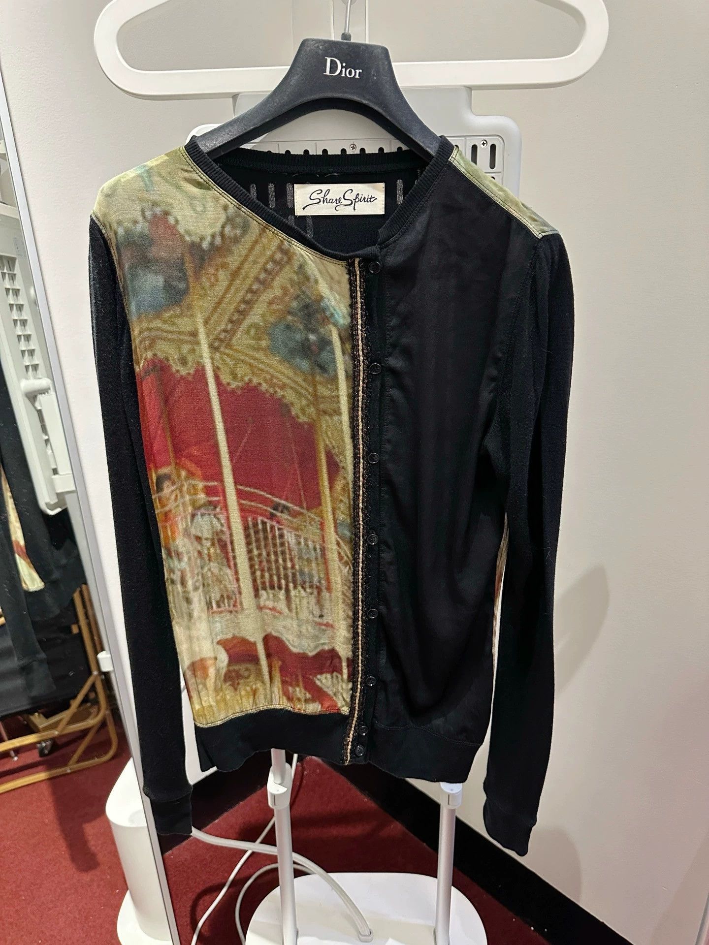 Share Spirit Homme Share Spirit Carousel Color Blocked Cardigan Size XS / US 0-2 / IT 36-38 - 2 Thumbnail