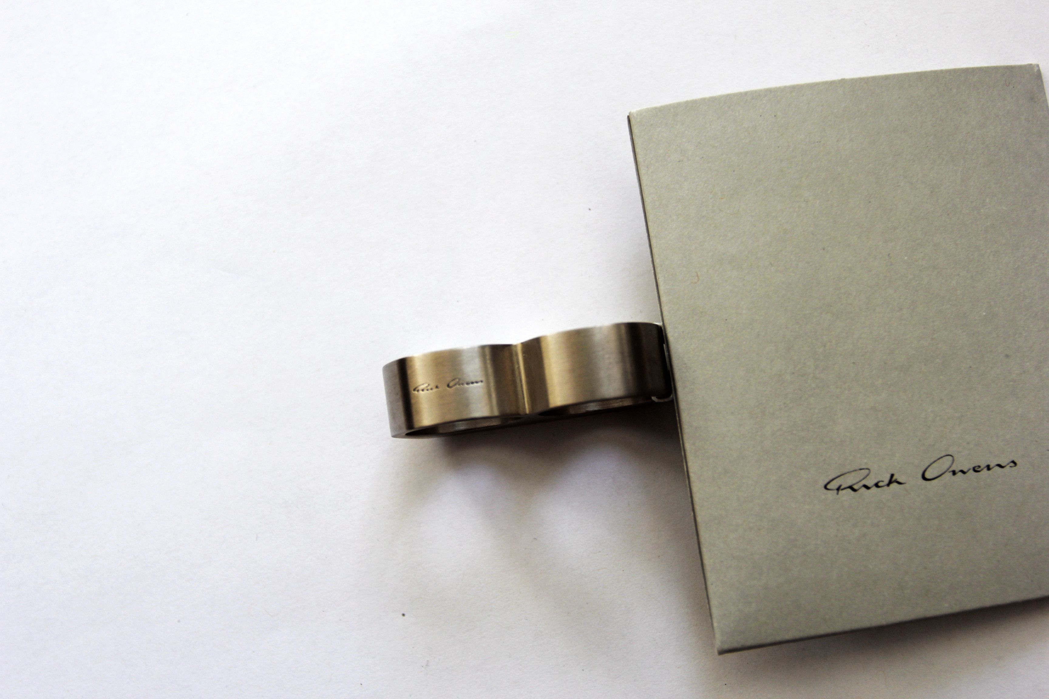 Rick Owens BNWT RICK OWENS DOUBLE GRILL RING IN BRASS 54 Size ONE SIZE - 3 Thumbnail