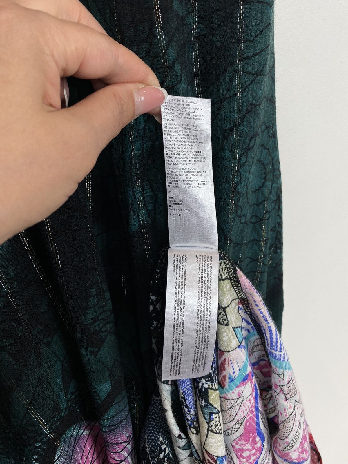Desigual Desigual Floral Graphic Print Dress Green Women’s Sz Large Size L / US 10 / IT 46 - 5 Thumbnail